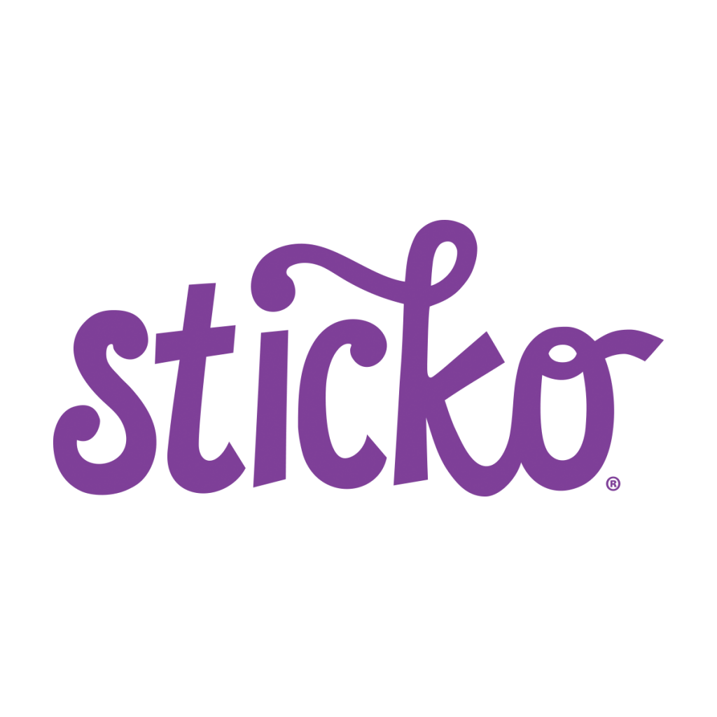 Sticko Alphabet Stickers-Black Varsity Large 