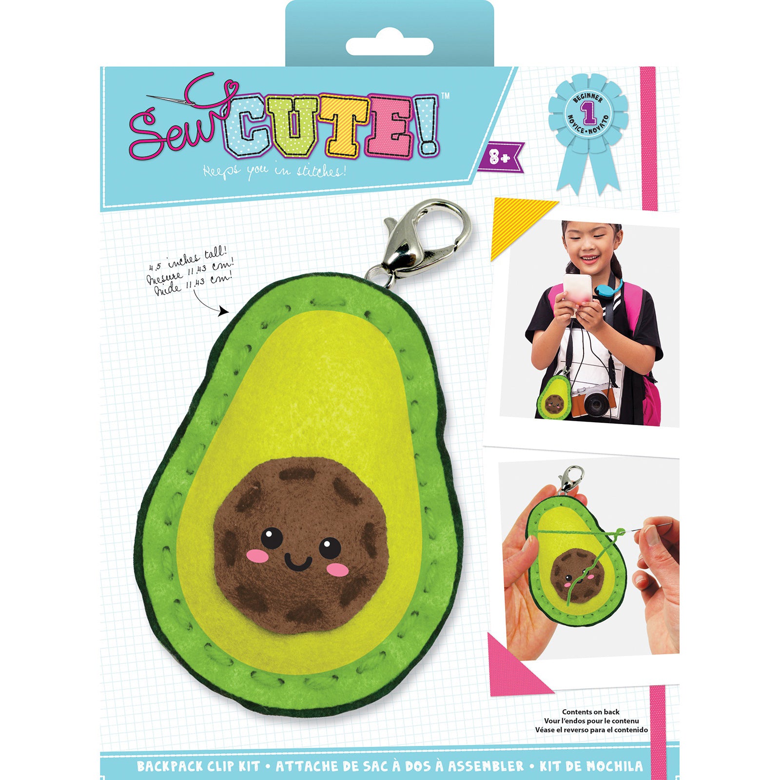 avocado mini backpack Sew Cute! Needlepoint Mini Avocado Kit