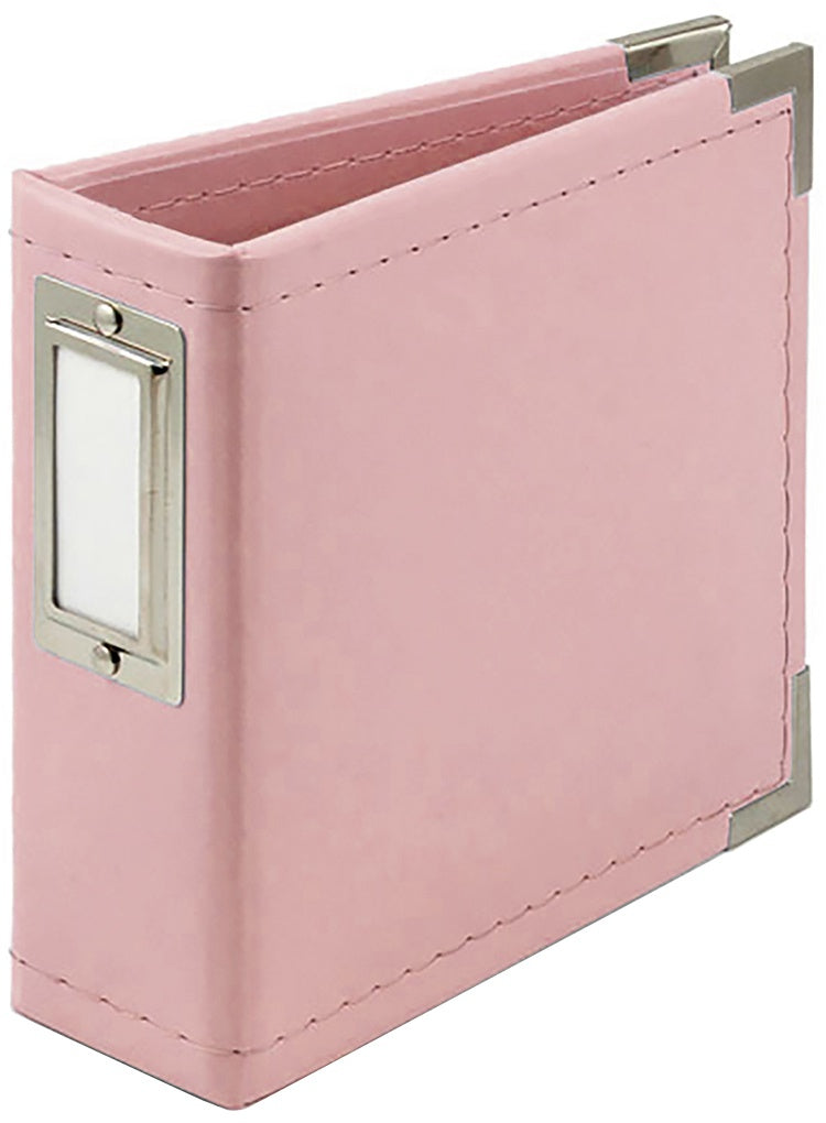We R Makers Classic Leather D-Ring Album 12 X 12 - Pretty Pink - 9096253
