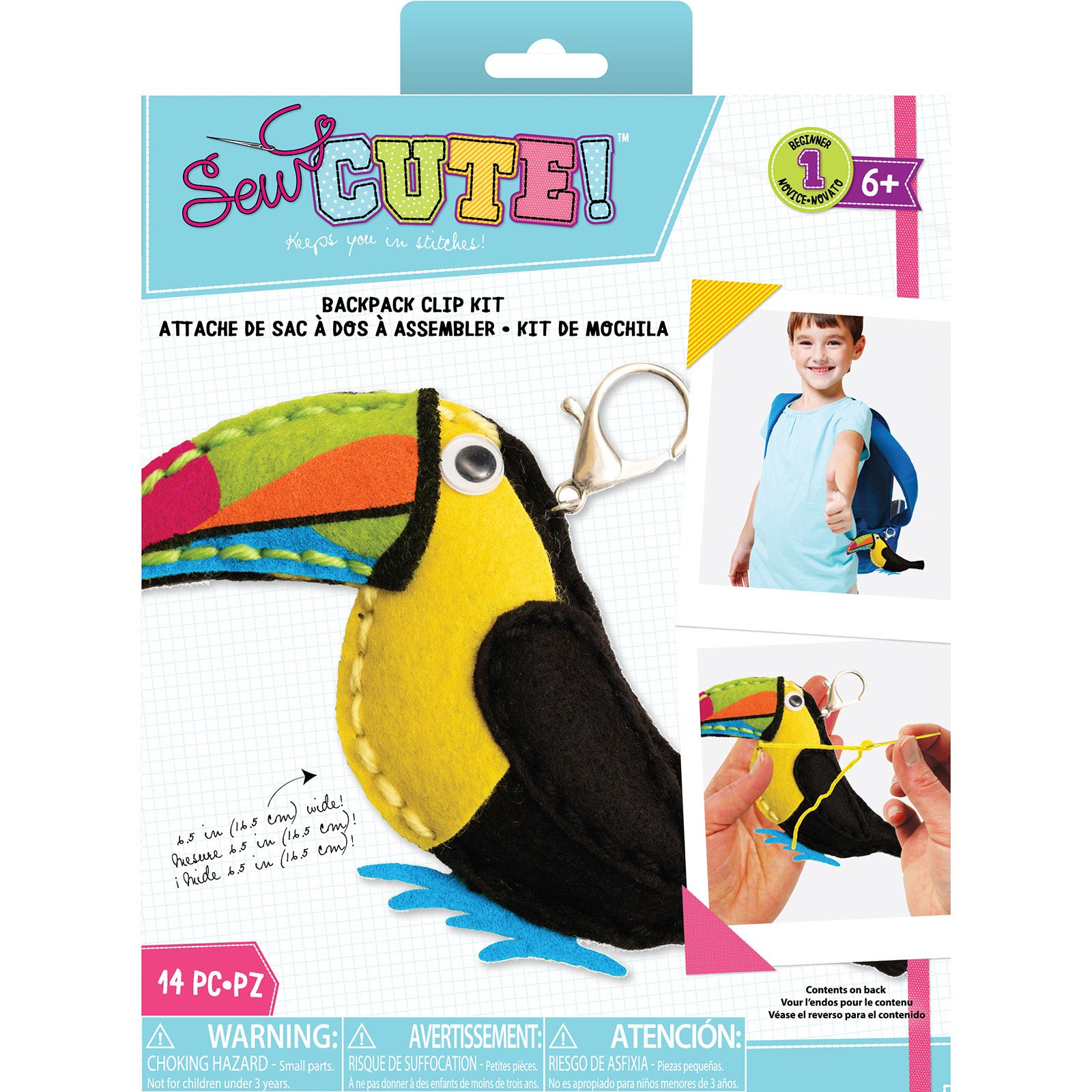 ハンドメイド Sew Cute! Felt Toucan Keychain Kit – American Crafts