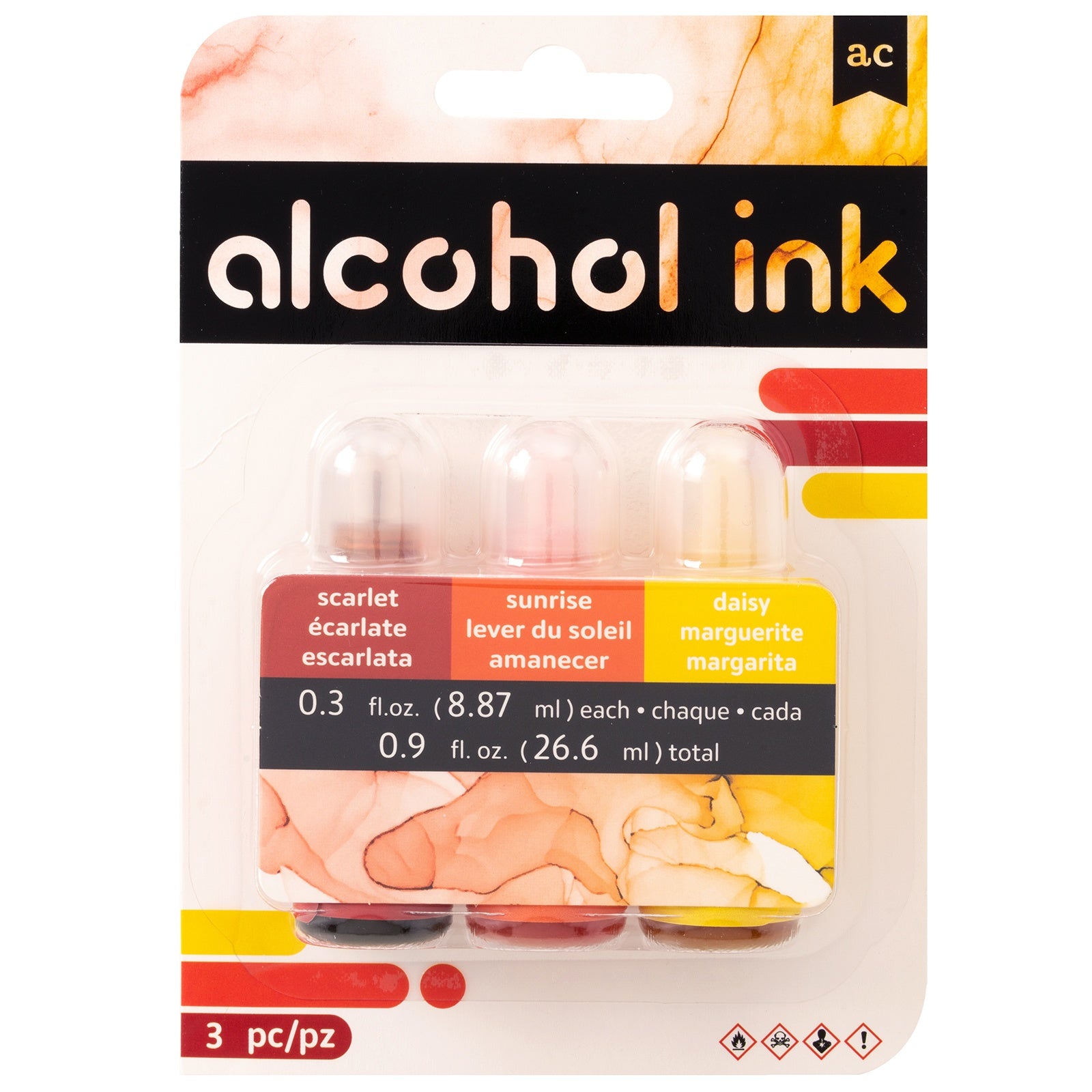 American Crafts Alcohol Ink 0.3oz 3/Pkg Sunrise