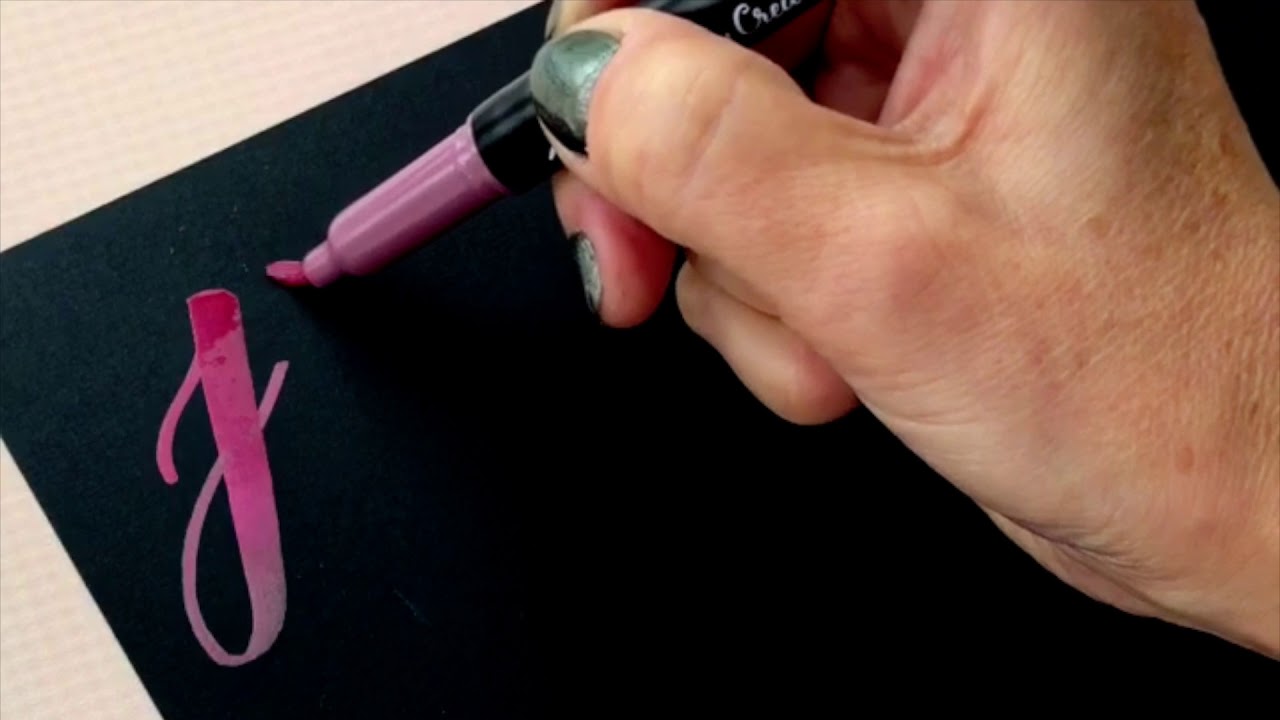 Load video: Try these beautiful, juicy, shiny metallic brush pens on black or white paper, 8 colors in one set.