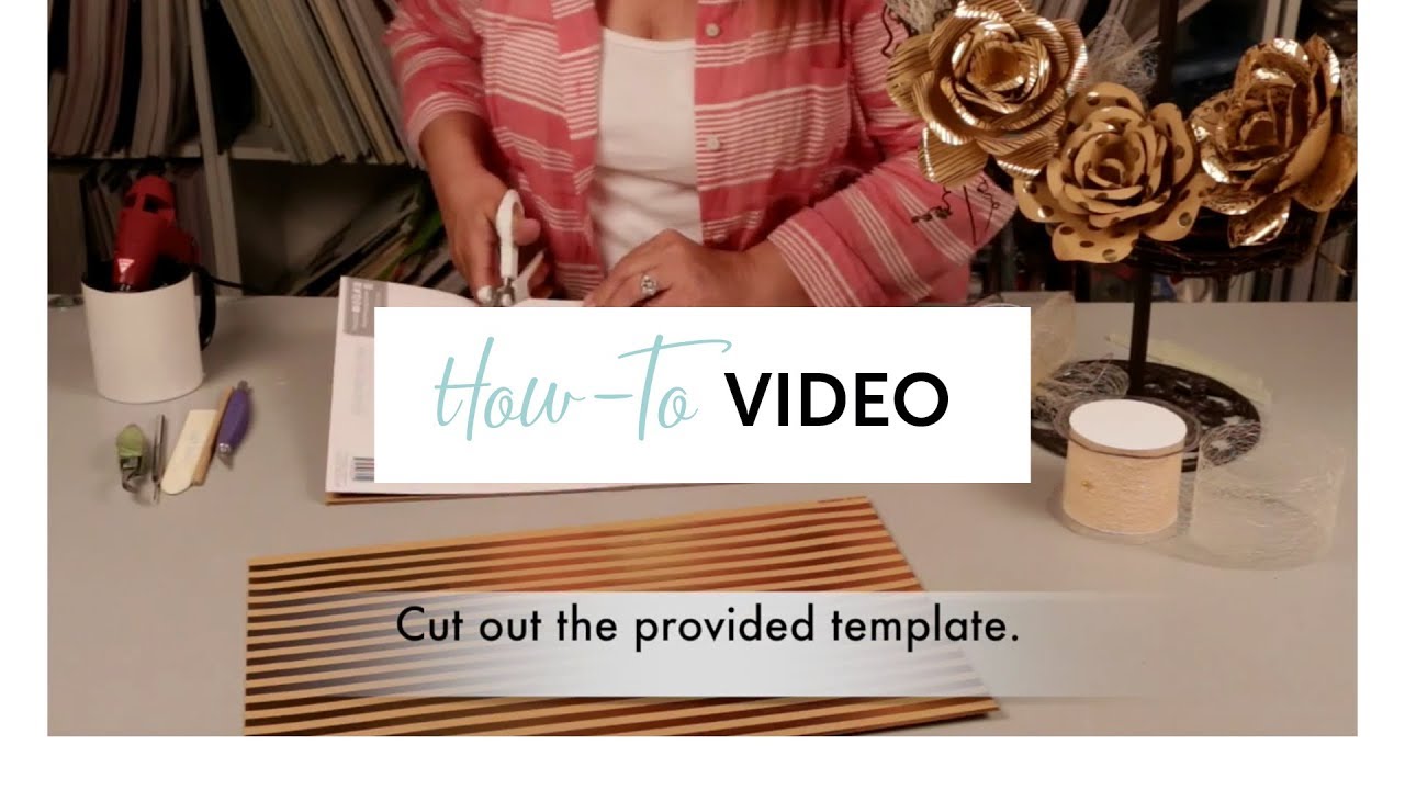 Load video: Wonder where to start on making a paper flower? This is a great one, perfect for any size of paper, and nearly any theme! Email us at dcwvsocial@americancrafts.com for the template to make the flowers!