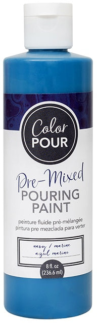 American Crafts Color Pour Magic Pre-Mixed Paint 8oz-Navy