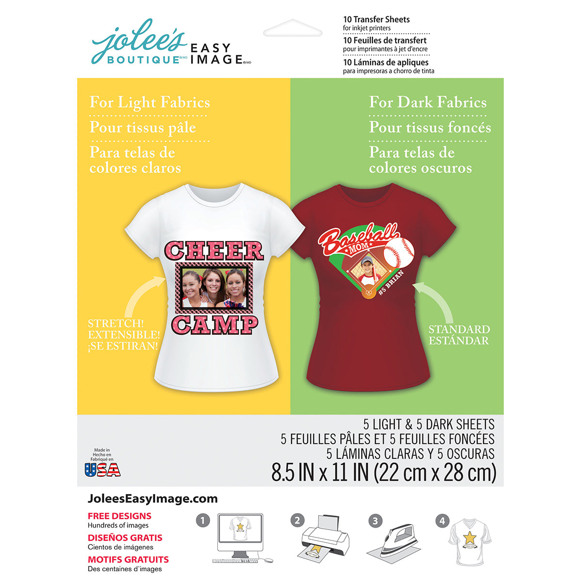 Jolee's Easy Image Transfer Sheets 8.5X11 10/Pkg-For Light & Dark Fa –  American Crafts