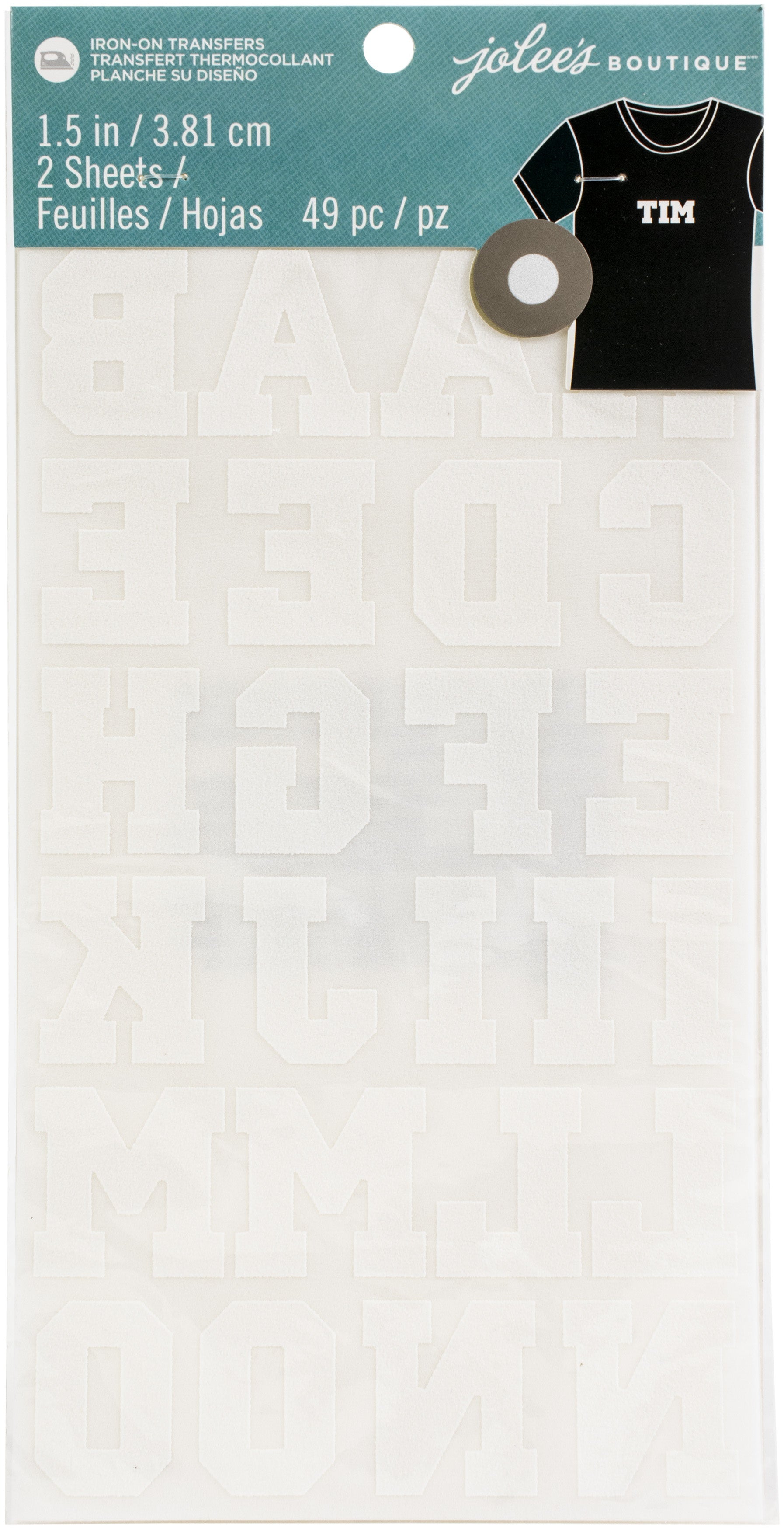 Jolee's Iron-On Letters 1.5 Black & White