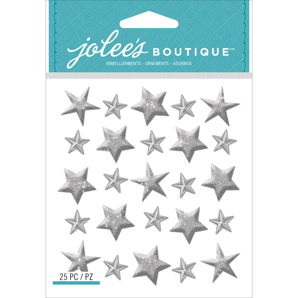 Jolee's Cabochon Dimensional Repeat Stickers-Snowflake Repeats