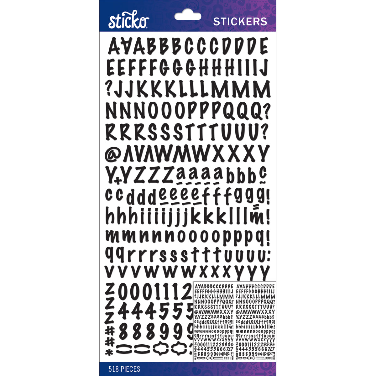 Sticko Black Brush Small Alphabet Stickers – Craft N Color