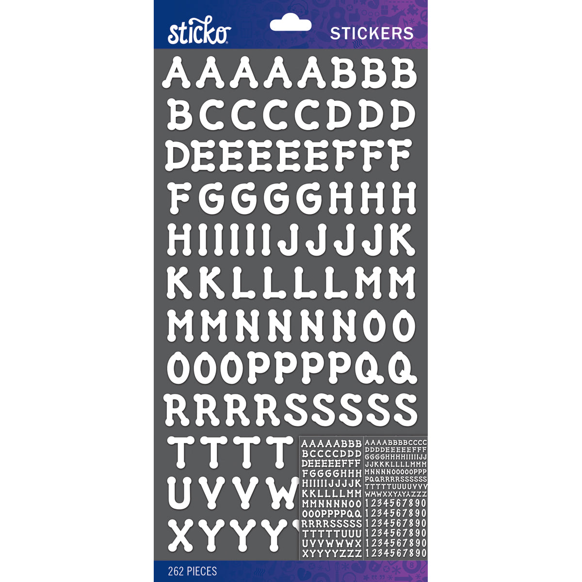 Sticko - White Dot Small Alphabet Stickers