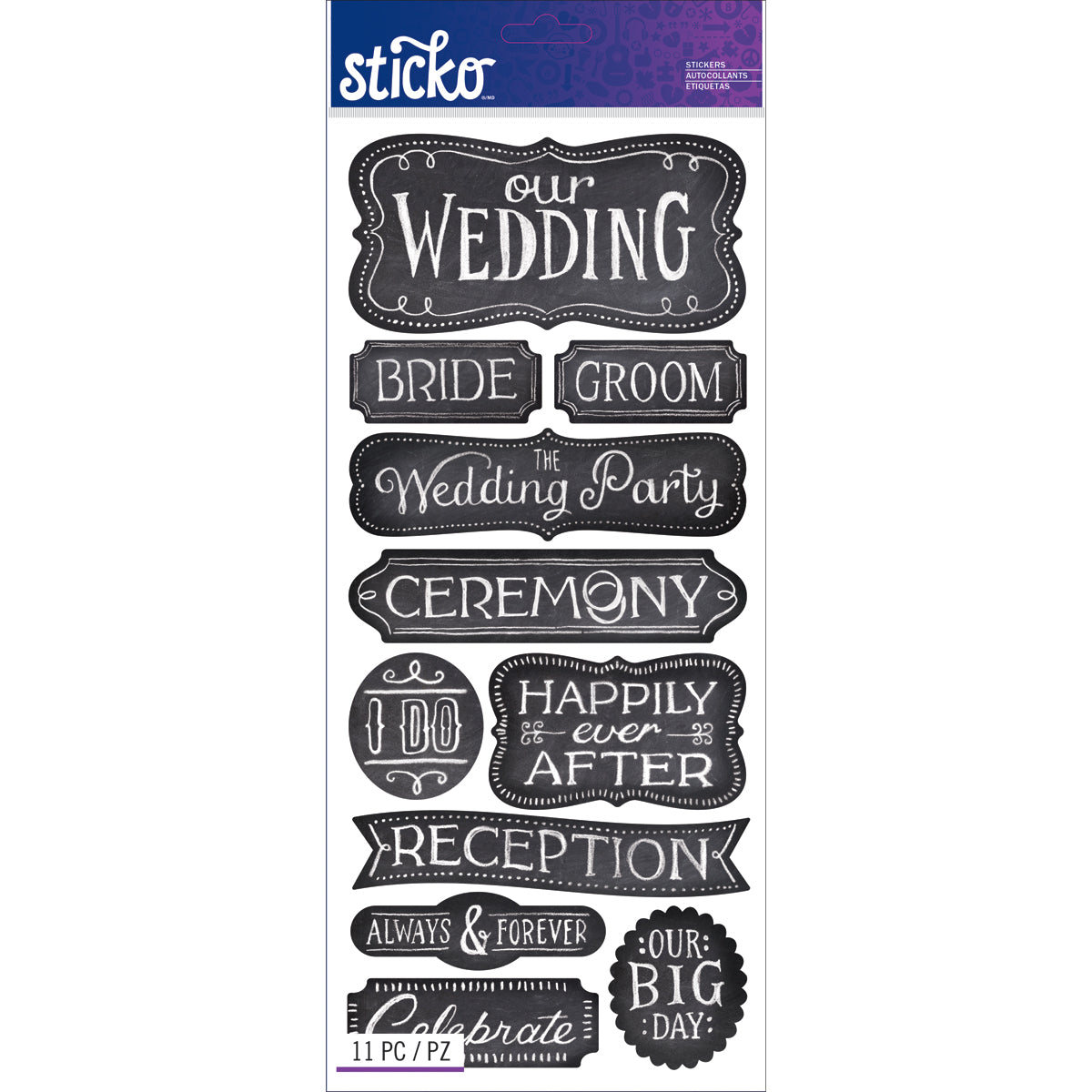 EK Success Sticko Wedding Sticker Flip Pack
