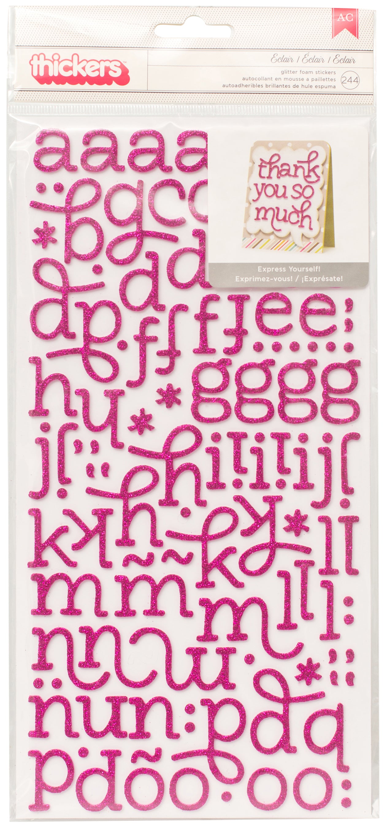American Crafts Thickers Amy CUT OUT Pink Letter Stickers DAMAGED –  Scrapbooksrus