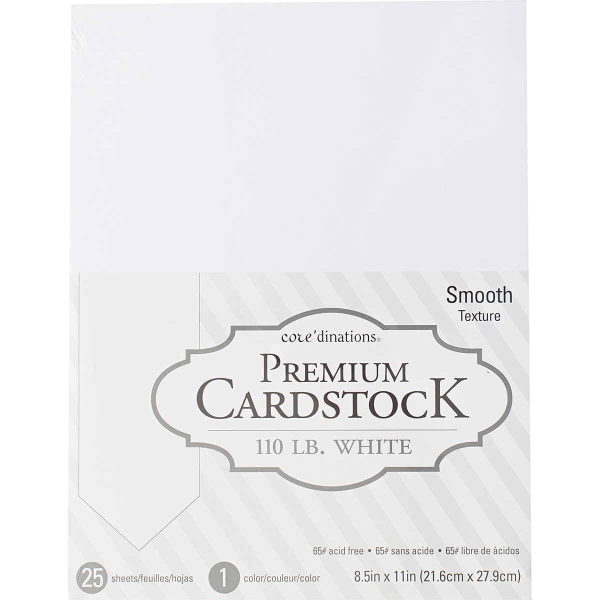Cardstock 8.5 x 11 Paper Pack - 110 lb White Cardstock Scrapbook