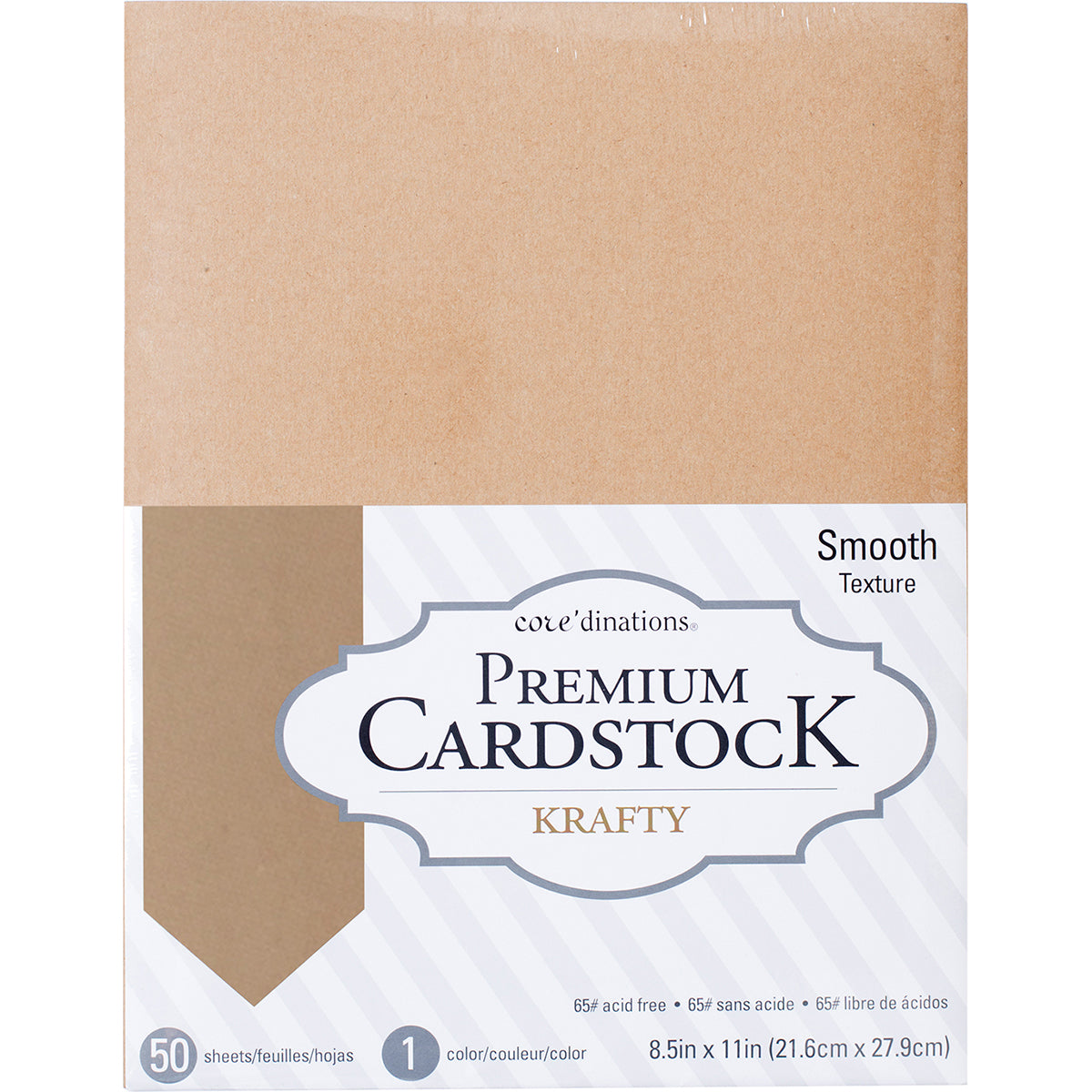 Core'dinations Value Pack Smooth Cardstock 8.5X11 50-pkg-great White