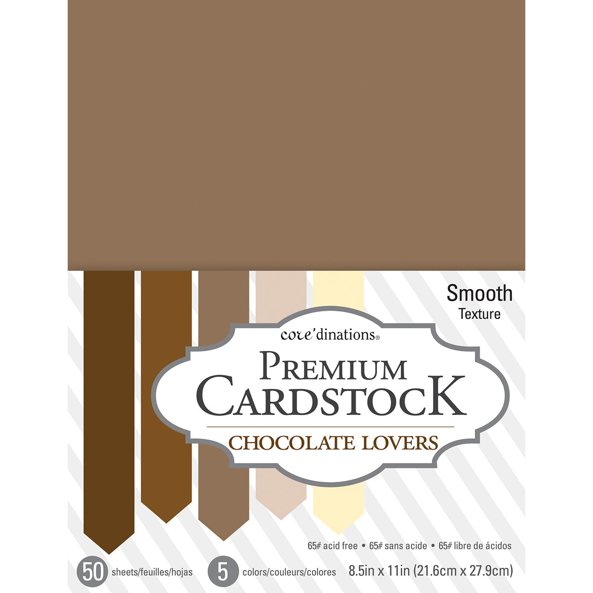 Core'dinations Value Pack Smooth Cardstock 8.5X11 50/Pkg-Chocolate L –  American Crafts
