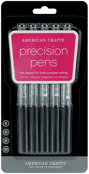 Precision Pens 5/Pkg-Black – American Crafts