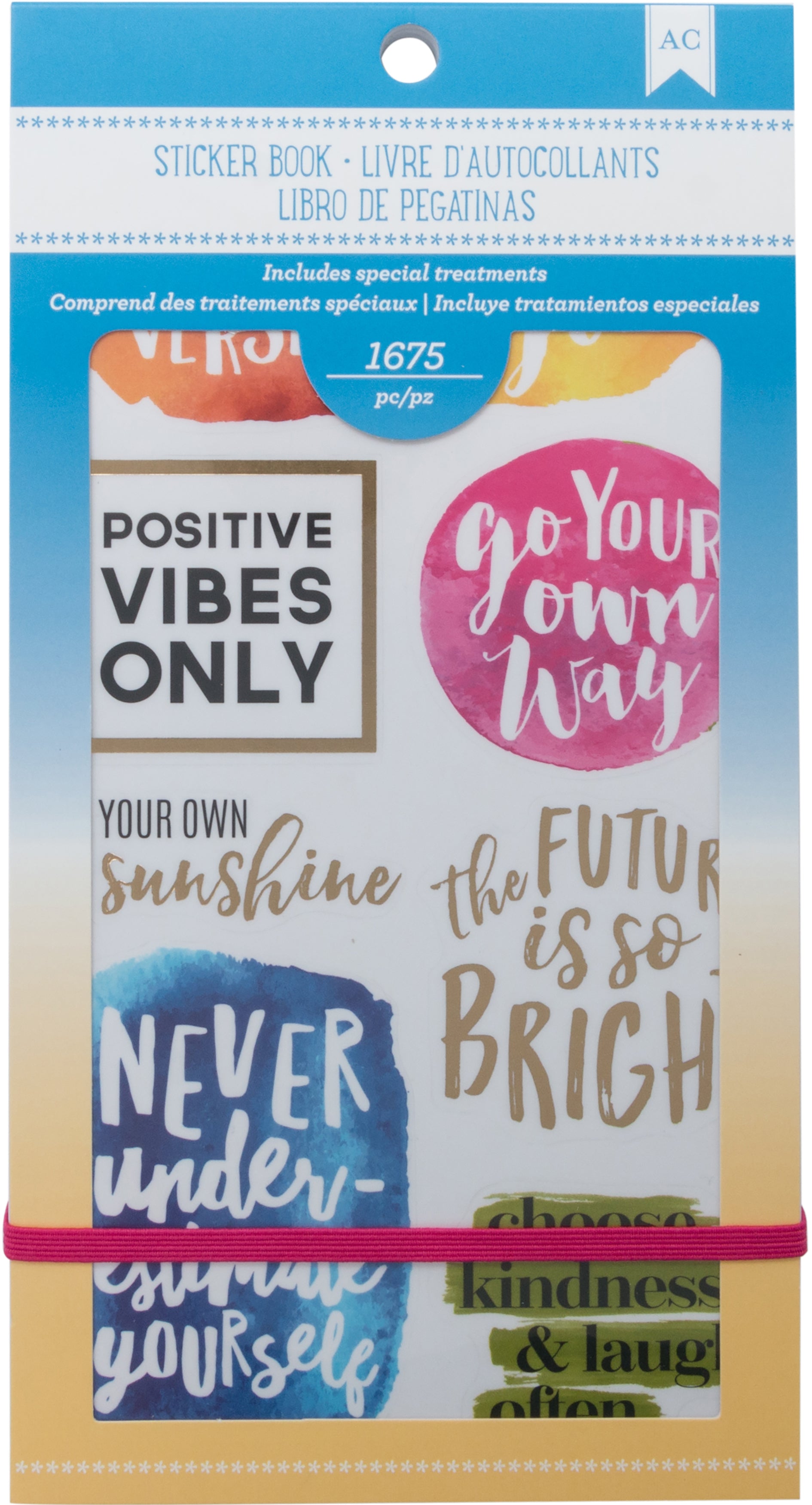 American Crafts Planner Stickers 12-Page Book 4.75X9-Inspirational L