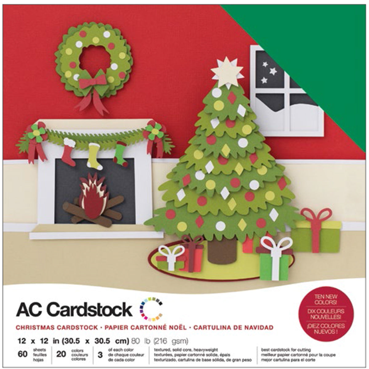 American Crafts Variety Cardstock Pack 12x12 60-pkg-winter