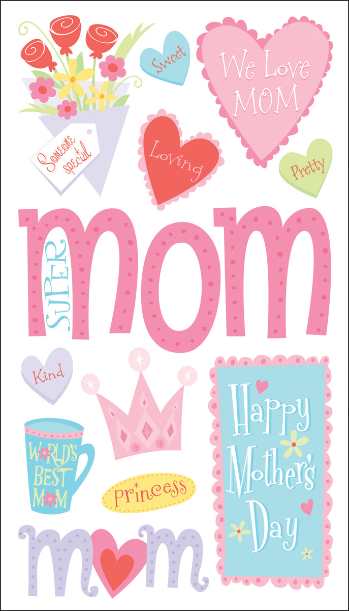 Sticko Themed Stickers-Mini Flowers – American Crafts