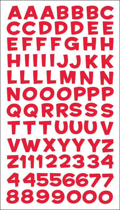 Sticko Alphabet Stickers - Fun House Red Metallic