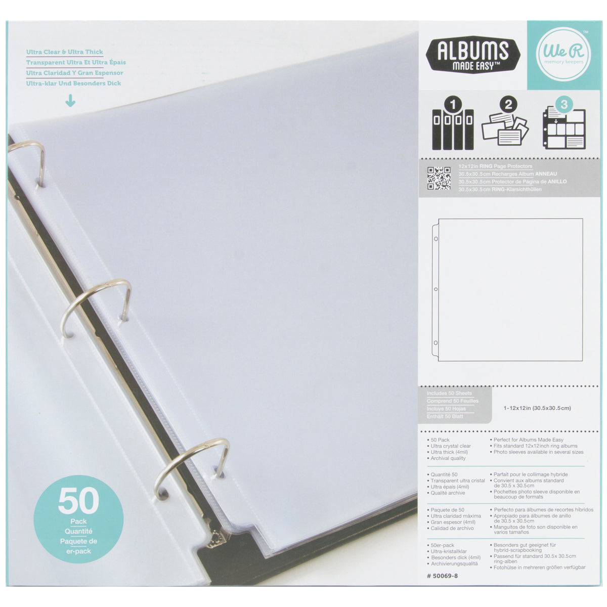 We R Ring Photo Sleeves 12x12 50-pkg-full Page