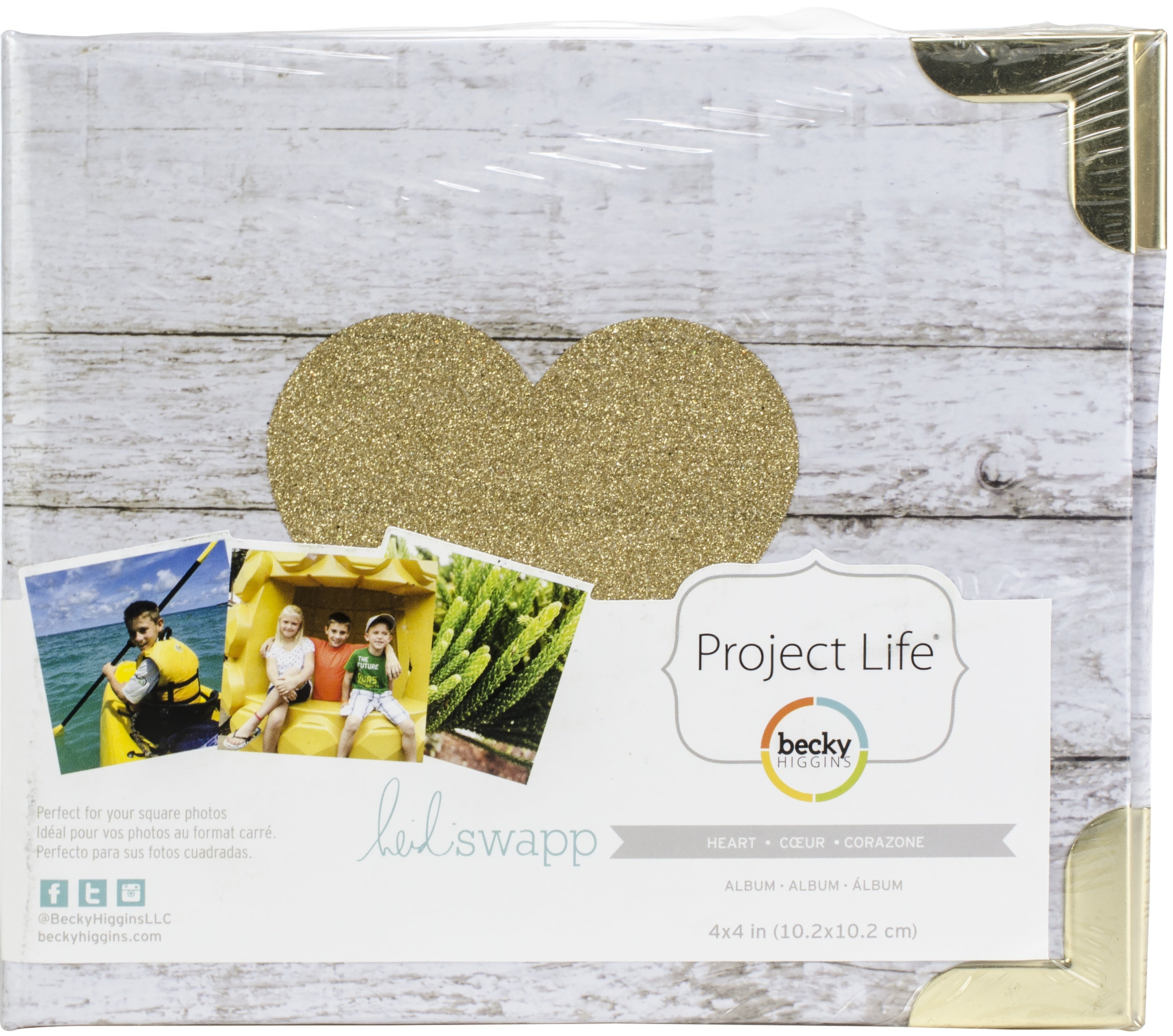 Project Life D-Ring Album 4 inchx4 inch -Glitter Heart