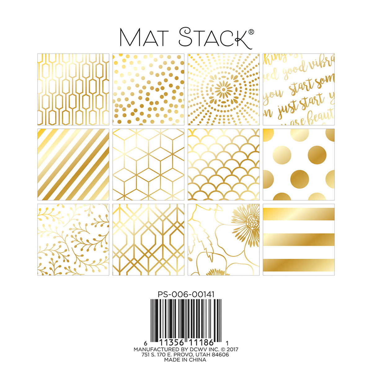 DCWV 6 x 6 METALLICS Foil Cardstock Stack PS-006-00101 – Simon Says Stamp