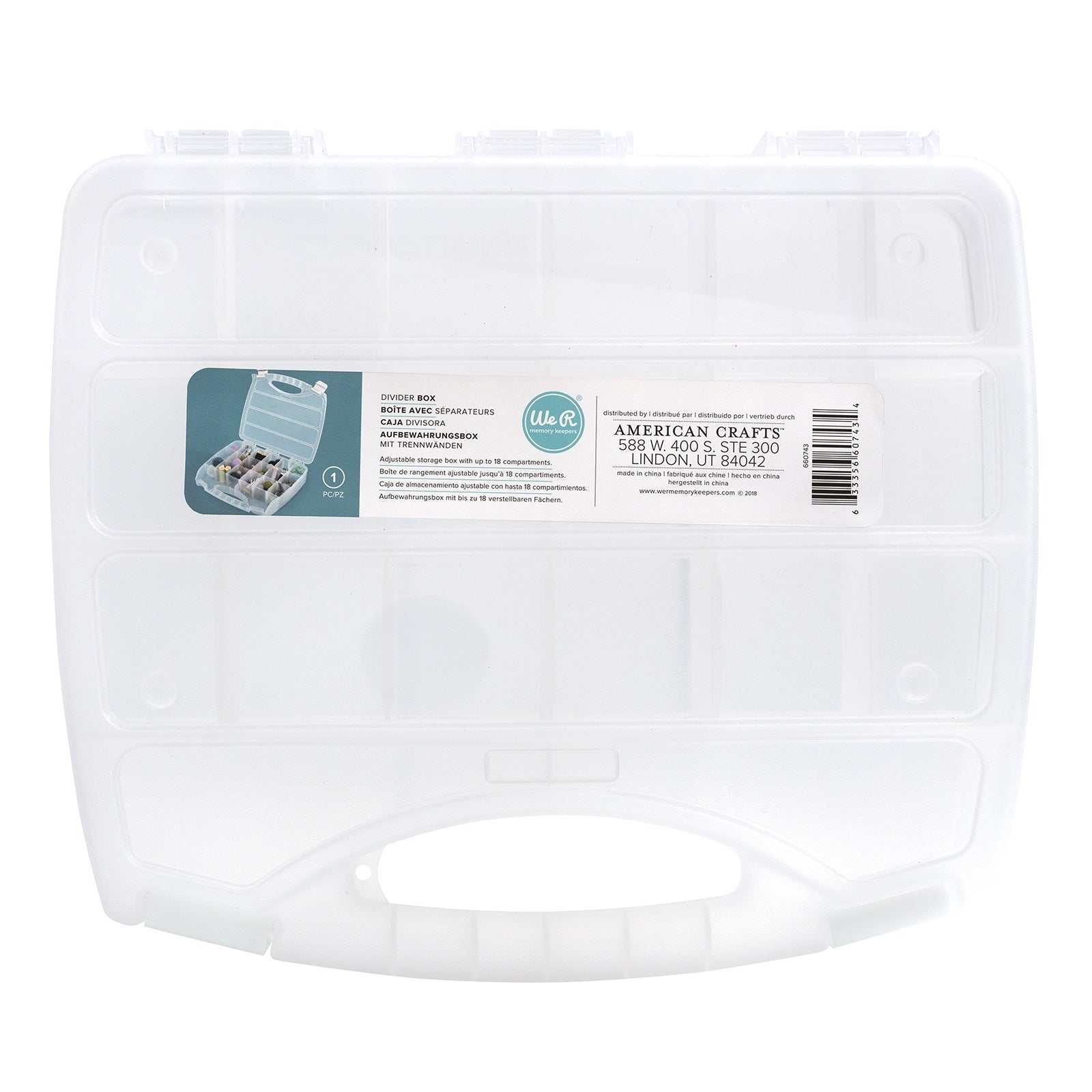We R Divider Box Translucent Plastic Storage-12X10X2.4 Case