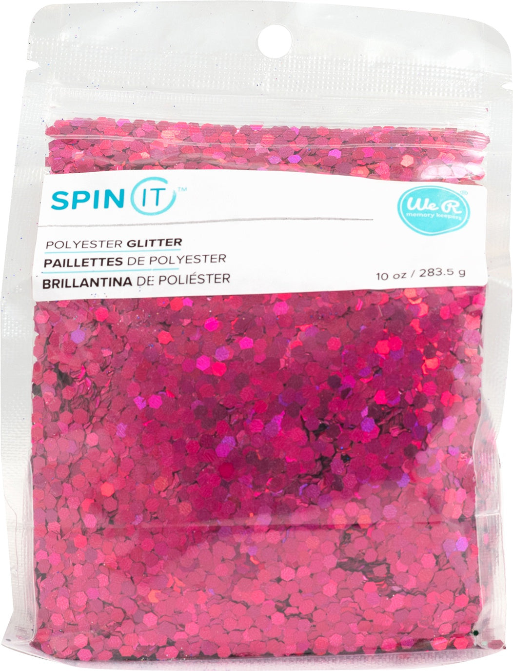 We R Memory Keepers Spin It Super Chunky Glitter 10Oz-Dark Pink