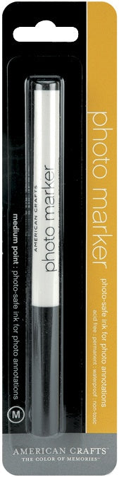 Multipack of 6 - Photo Marker Medium Point-Black – American Crafts