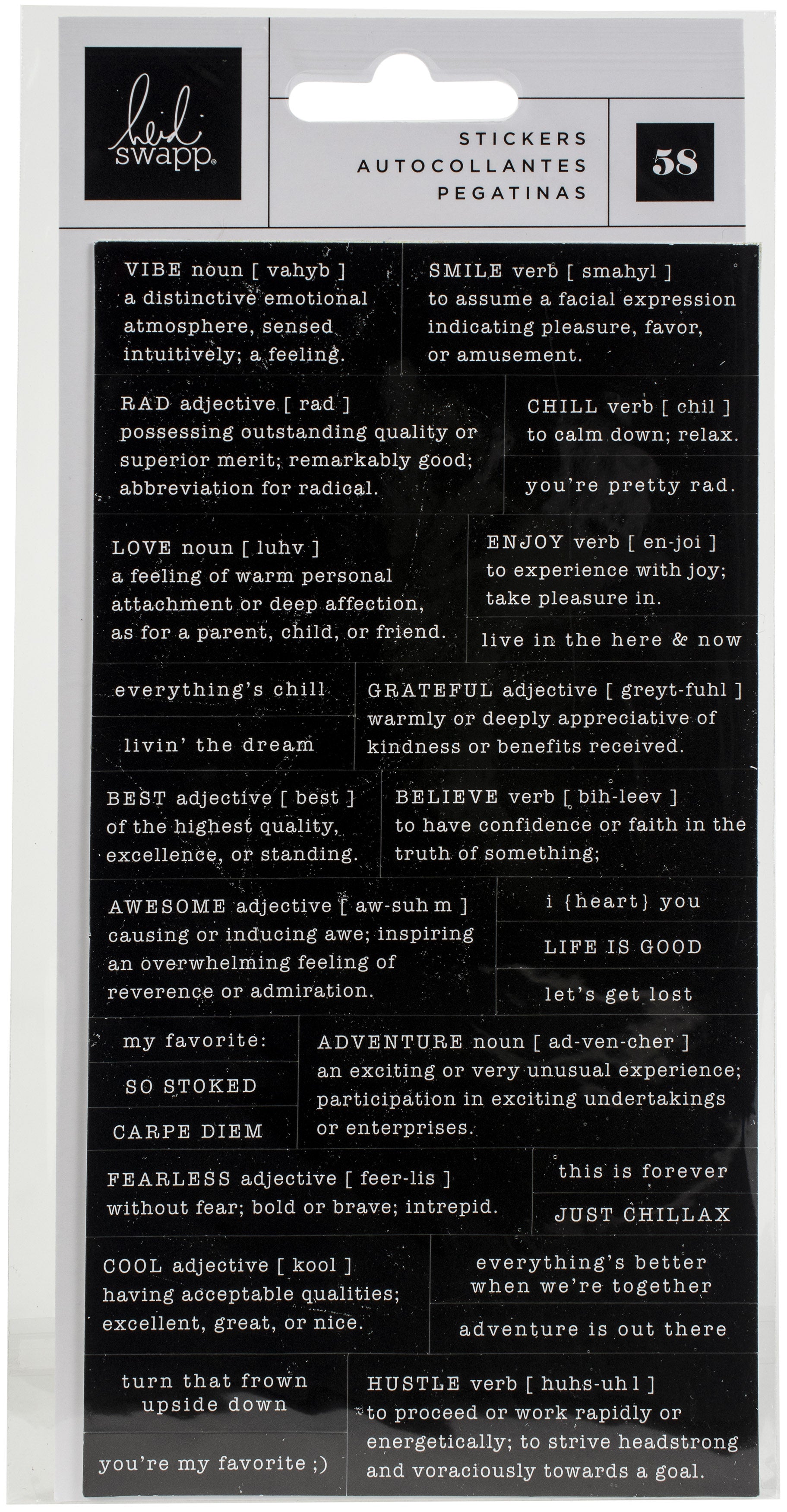 Heidi Swapp Old School Definition Stickers 58/Pkg – American Crafts