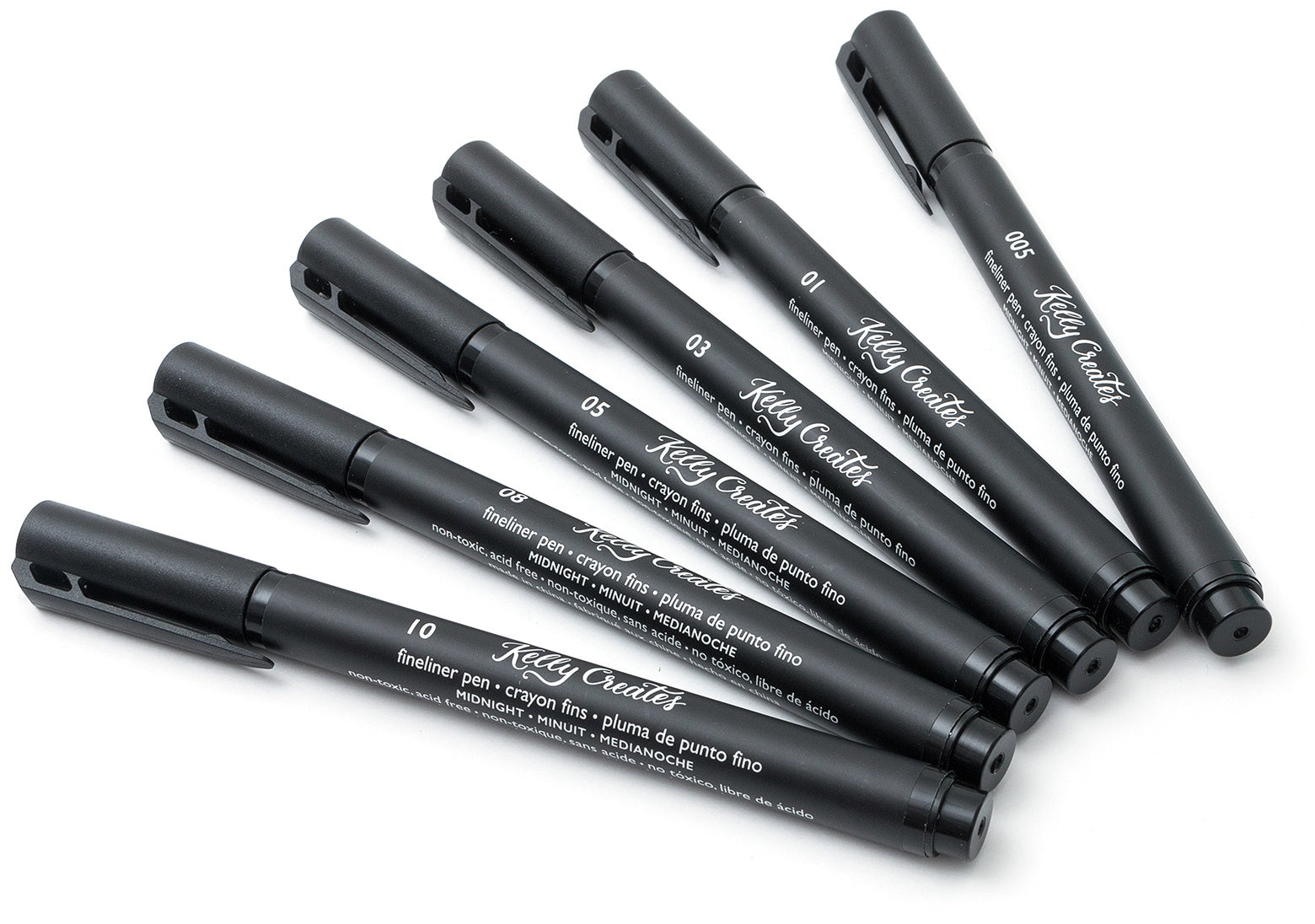 Kelly Creates Fineliners Pens 6/Pkg-Black