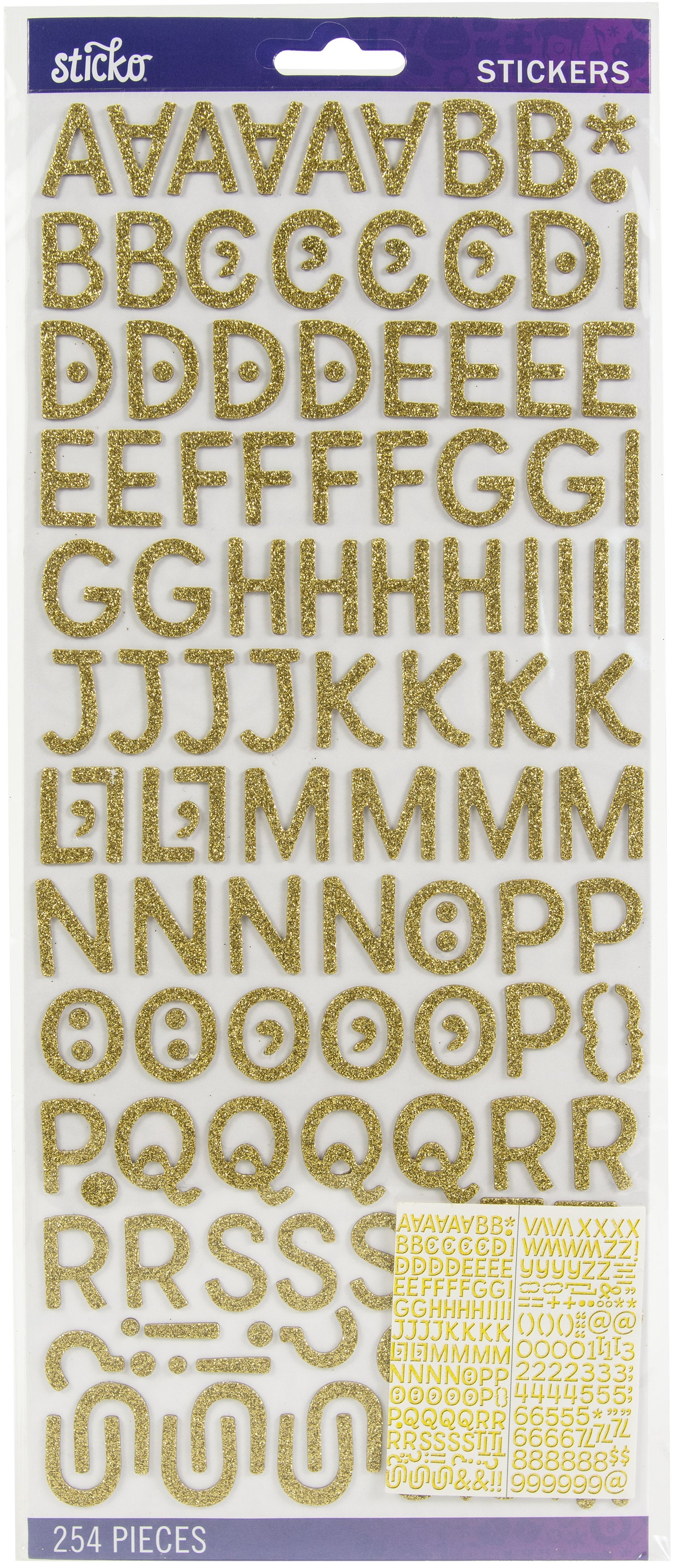 Futura Regular Glitter Alpha Stickers