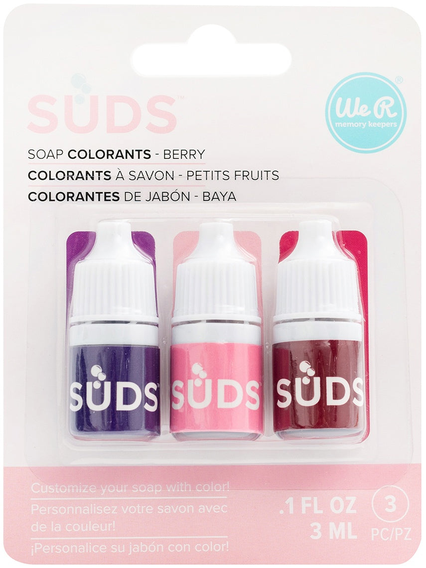 Suds Soap Maker Colorant 3ml 3/Pkg-Berry