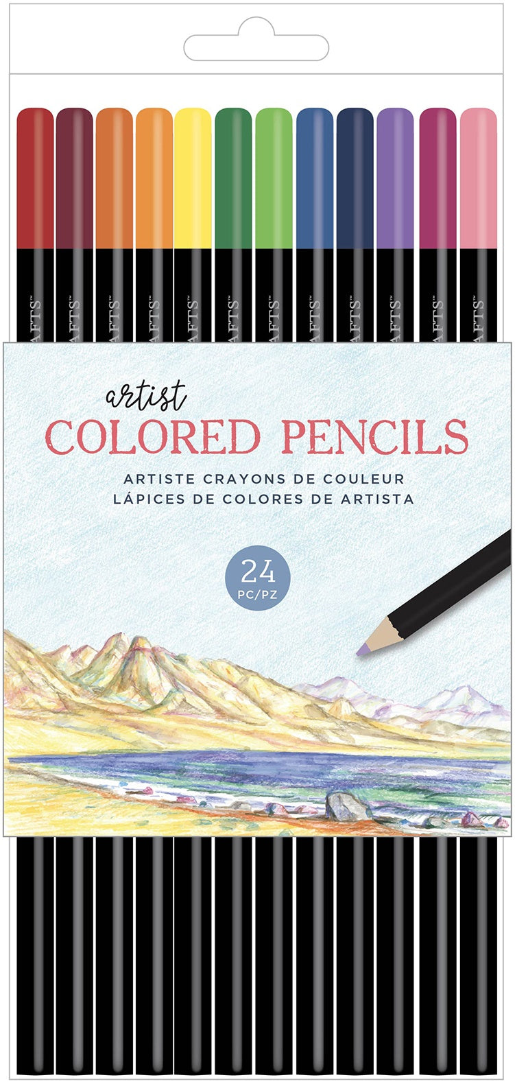 Art Supply Basics Colored Pencil Set 24/Pkg - American Crafts