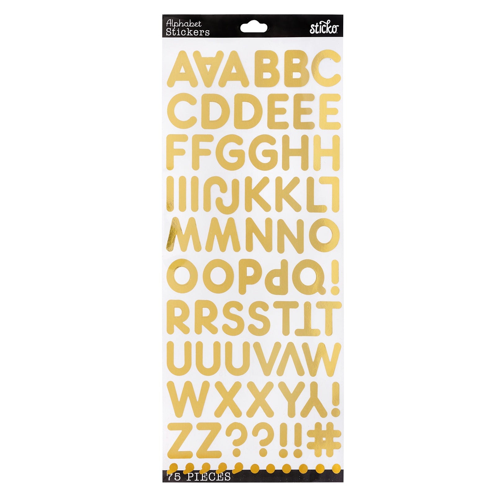Sticko Iridescent Small Alphabet Stickers-Silver Frankfurter - 015586990966