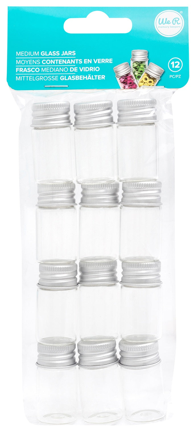 We R Memory Keepers Glass Jars 4/Pkg - Large