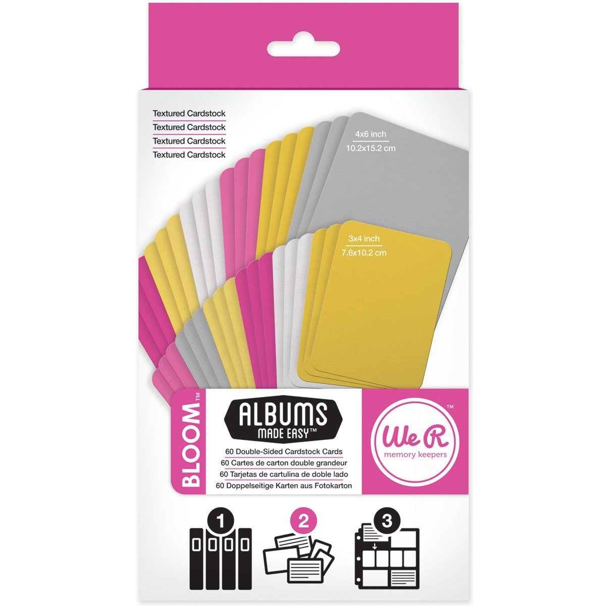 We R Cardstock Grid Card Assortment - Bloom, 60 pieces