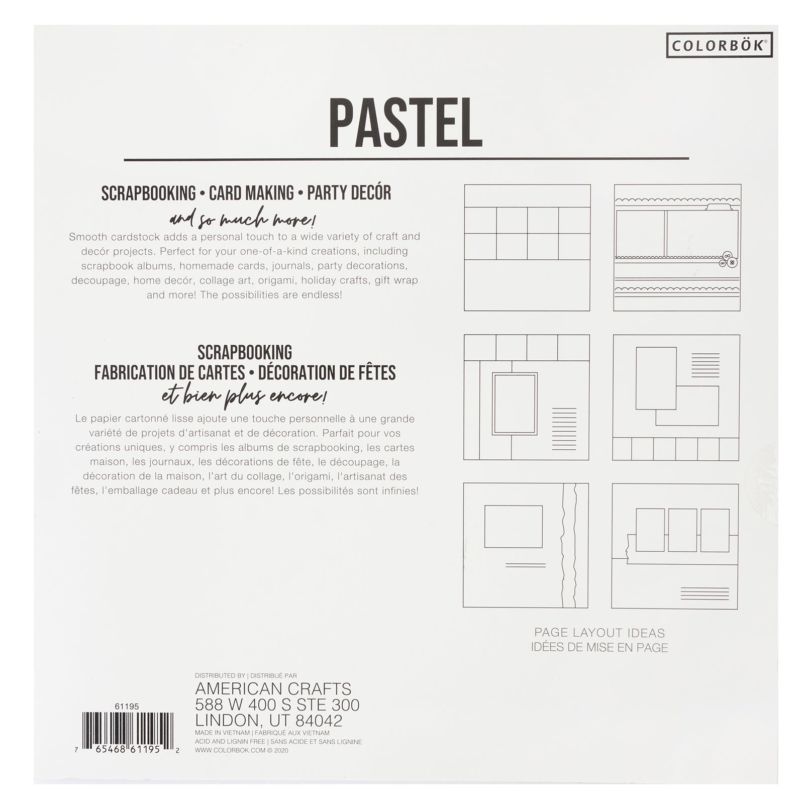 Colorbok 66.5lb Smooth 12x12" Cardstock Packs