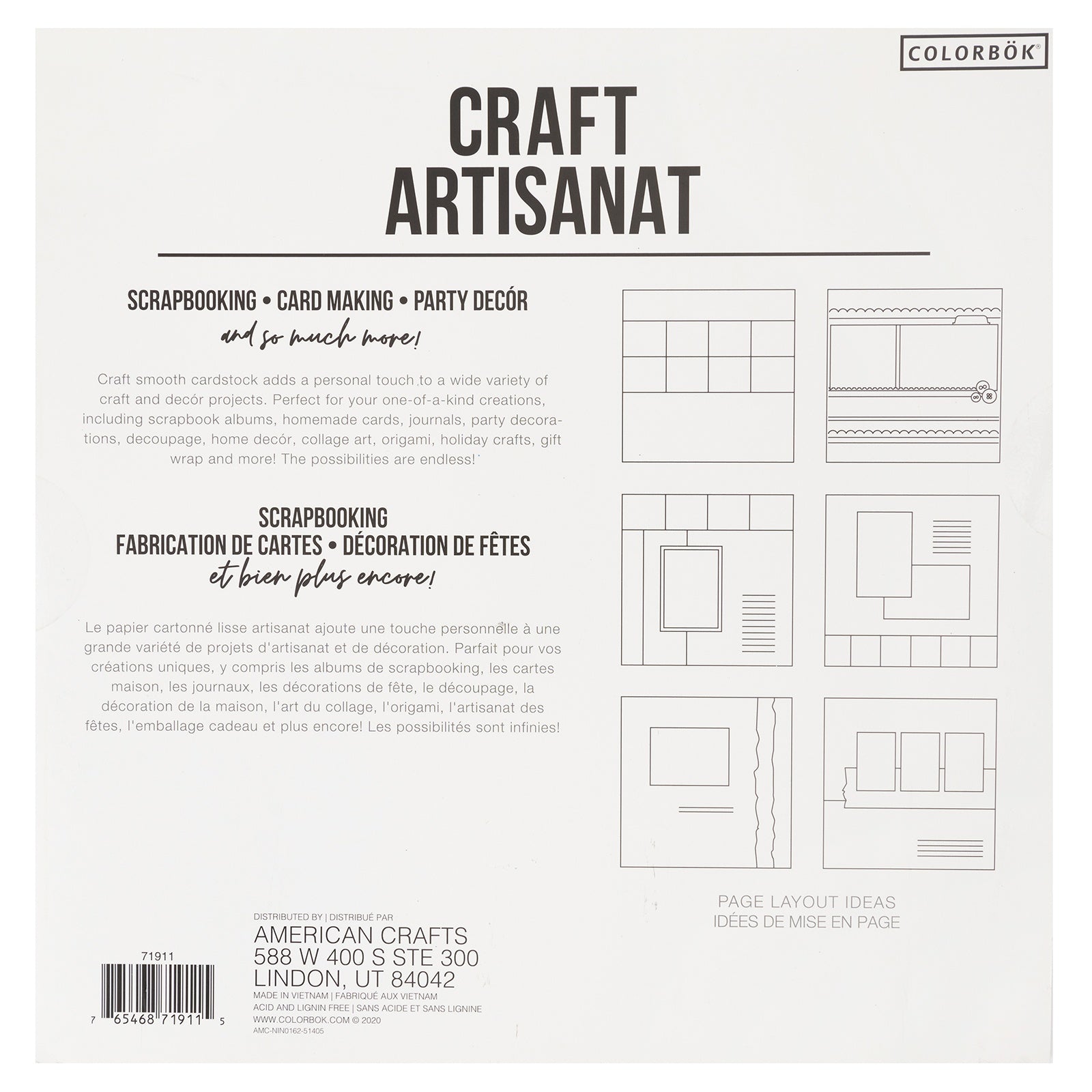 Colorbok Craft 12x12" Smooth Cardstock Pad