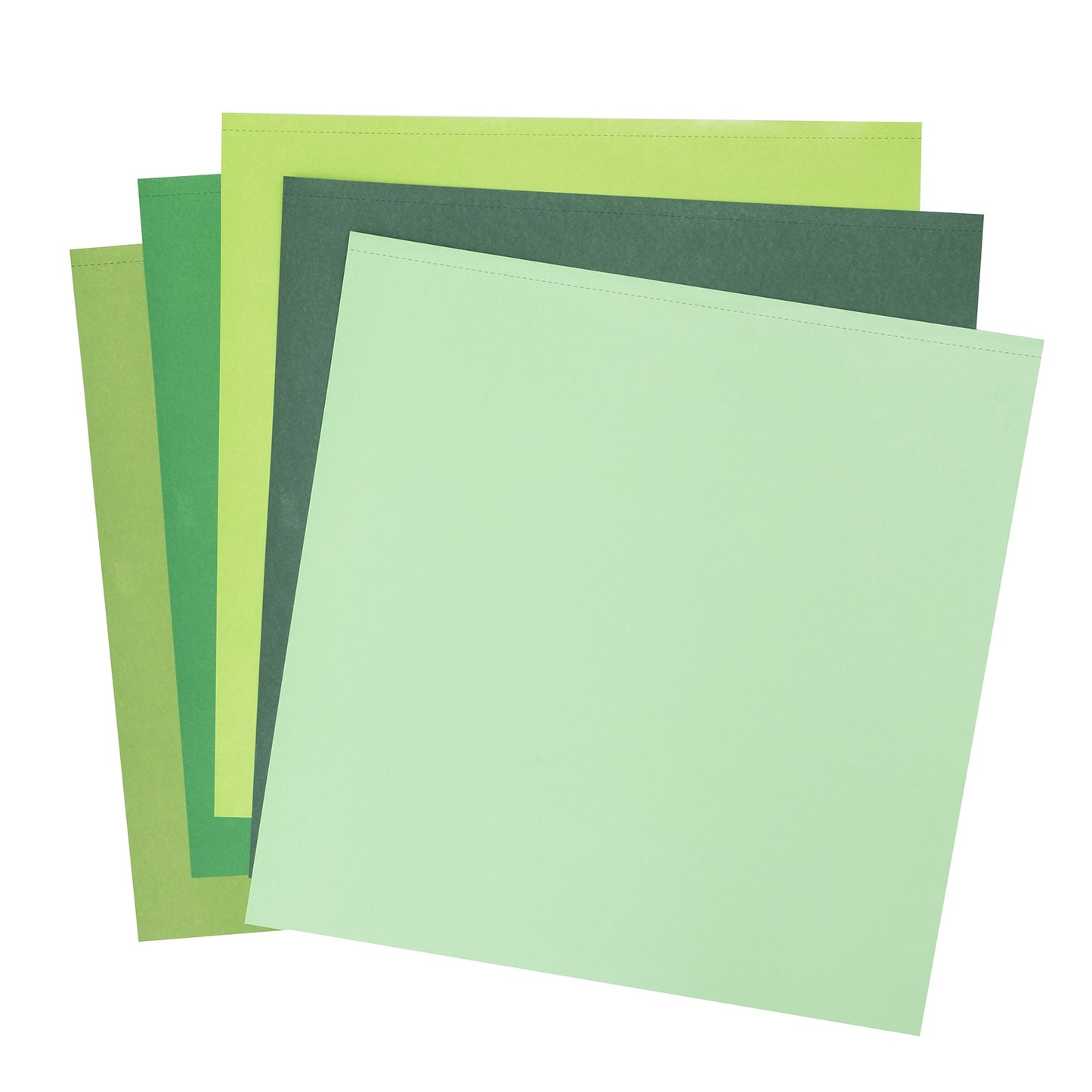 Colorbok 78lb Smooth Cardstock 12"X12" 30/Pkg-Green Promenade, 5 Colors/6 Each