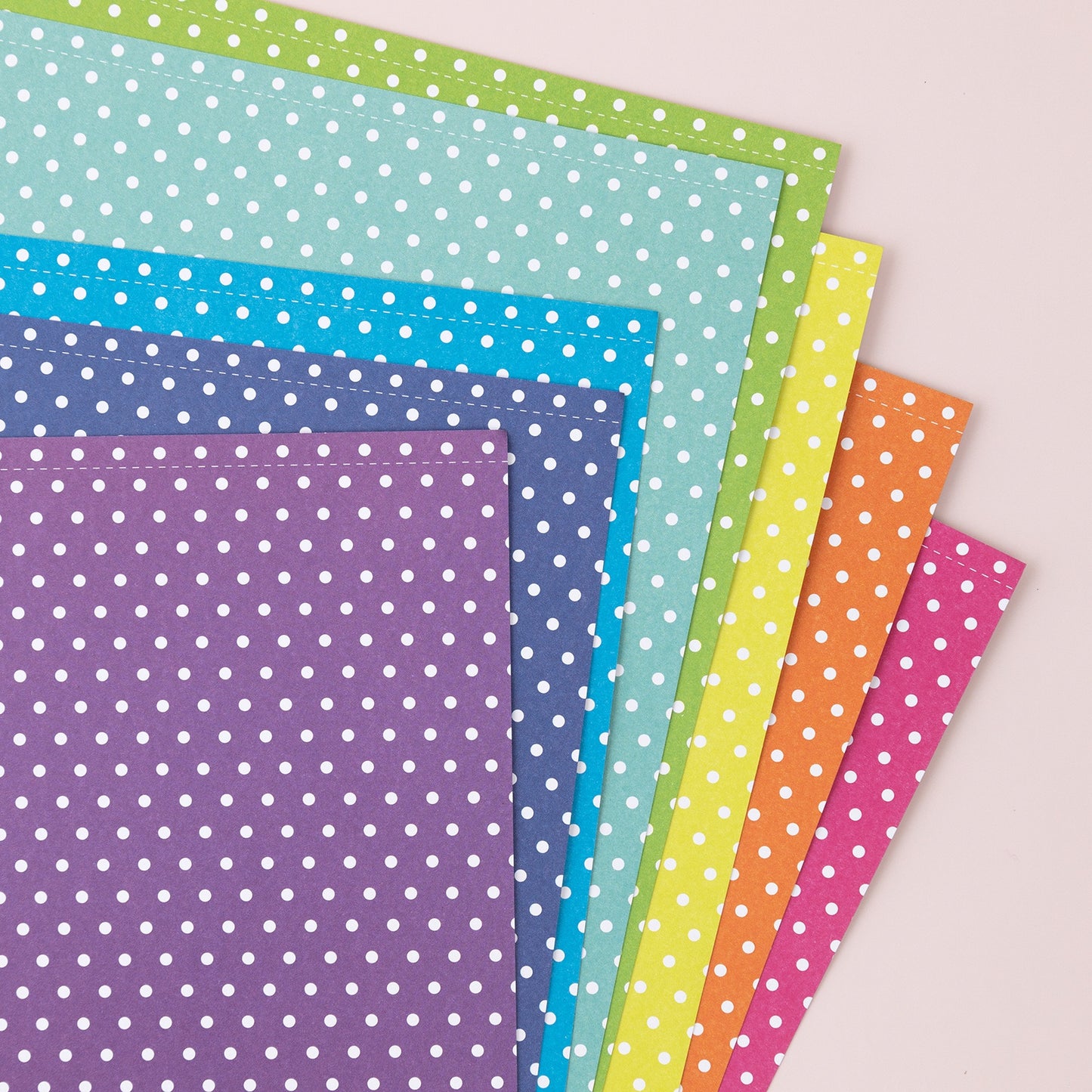 Colorbok 78lb Single-Sided Printed Cardstock 12"X12" 30/Pkg-Bright Spots, 6 Colors/5 Each