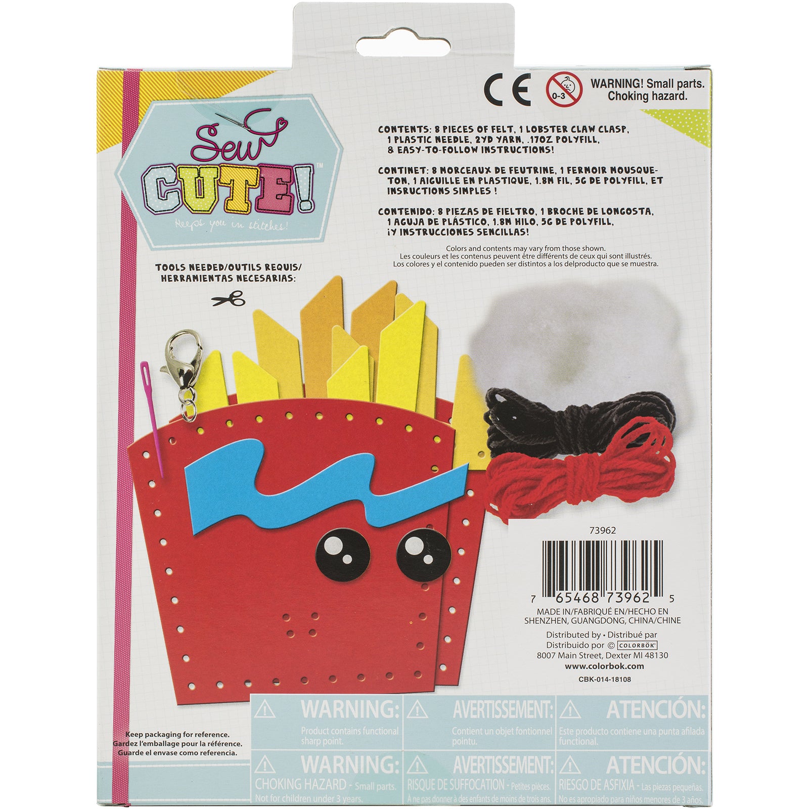 Colorbok Sew Cute! Felt Backpack Clip Kit