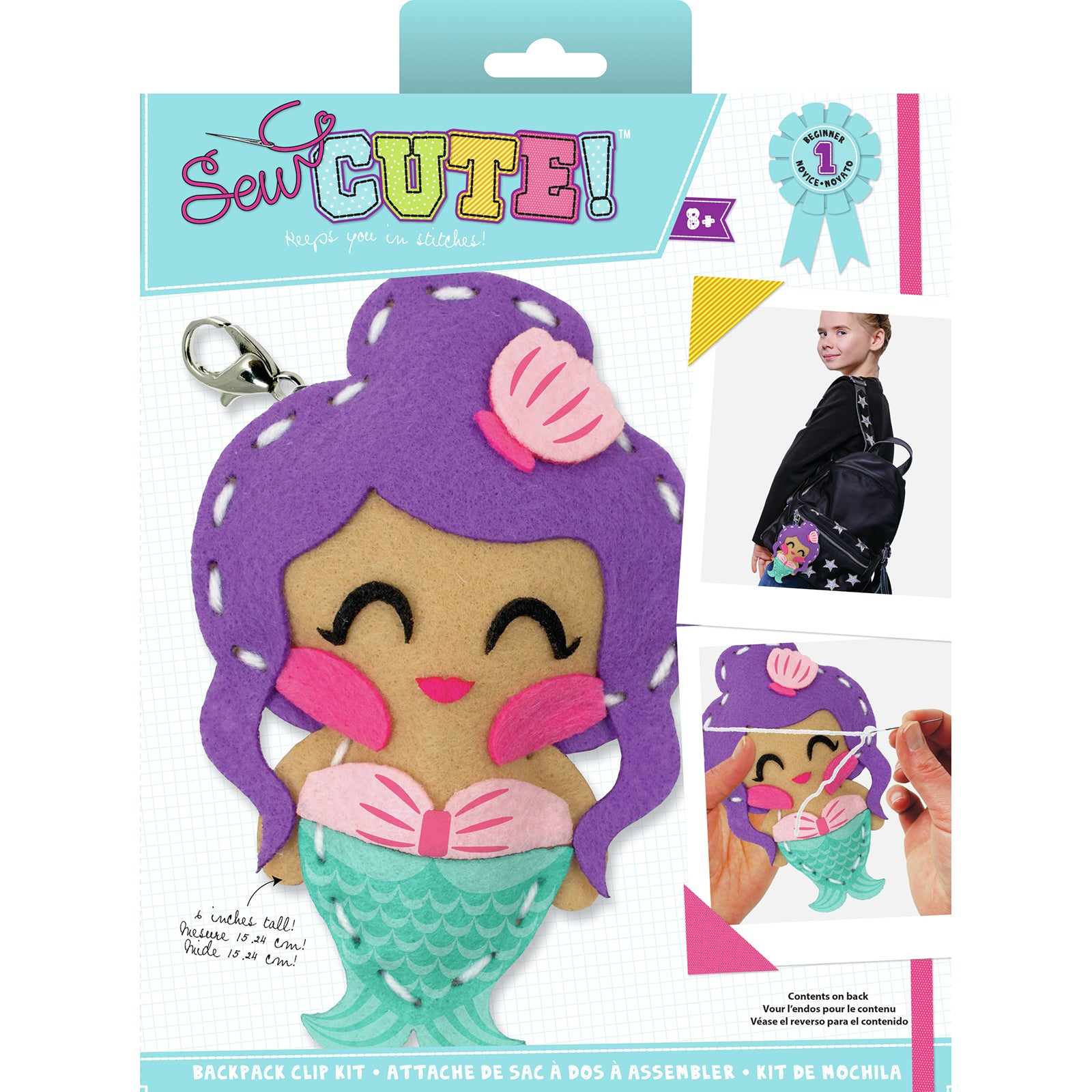 Colorbok Sew Cute! Felt Backpack Clip Kit