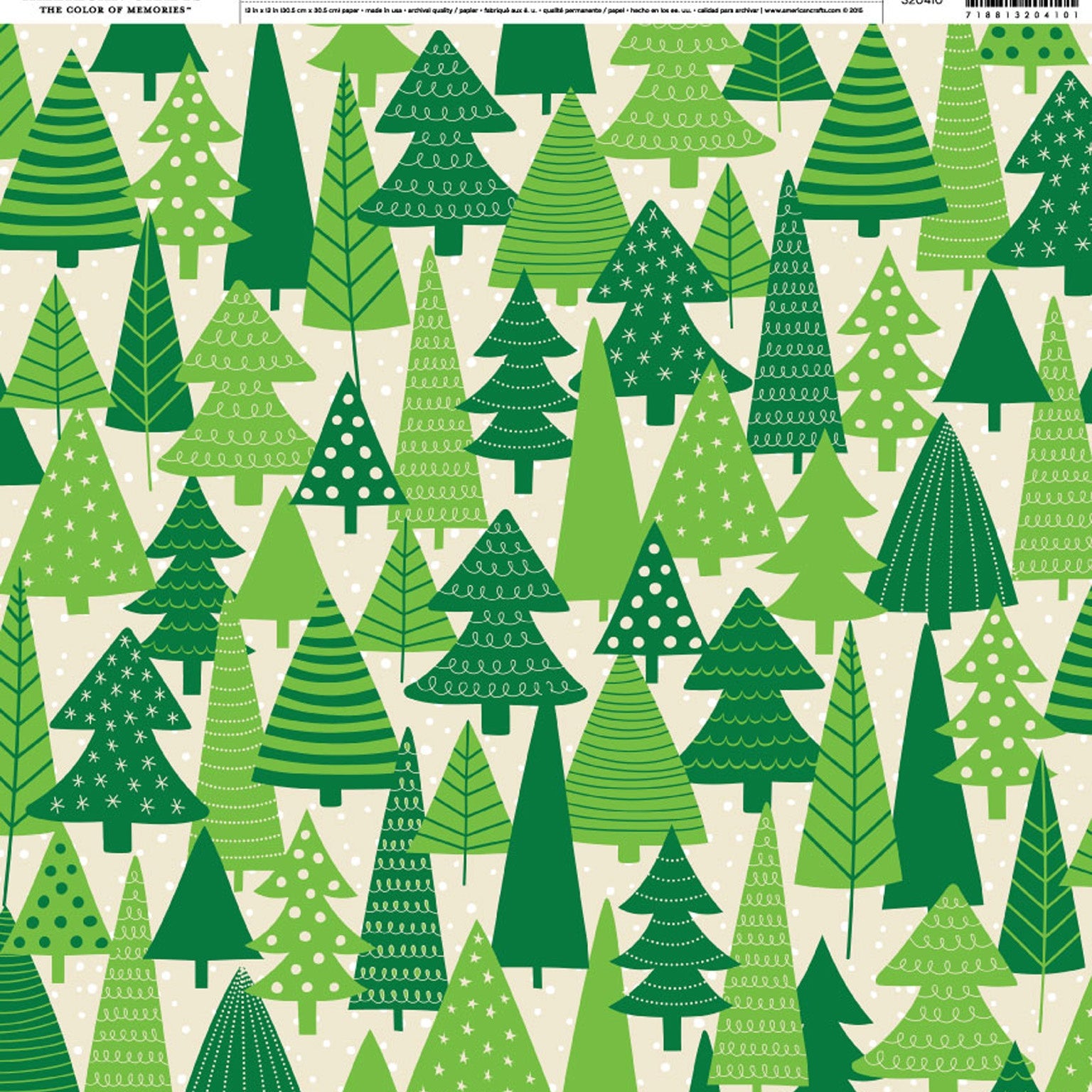 American Crafts 12x12" Christmas Cardstock Packs