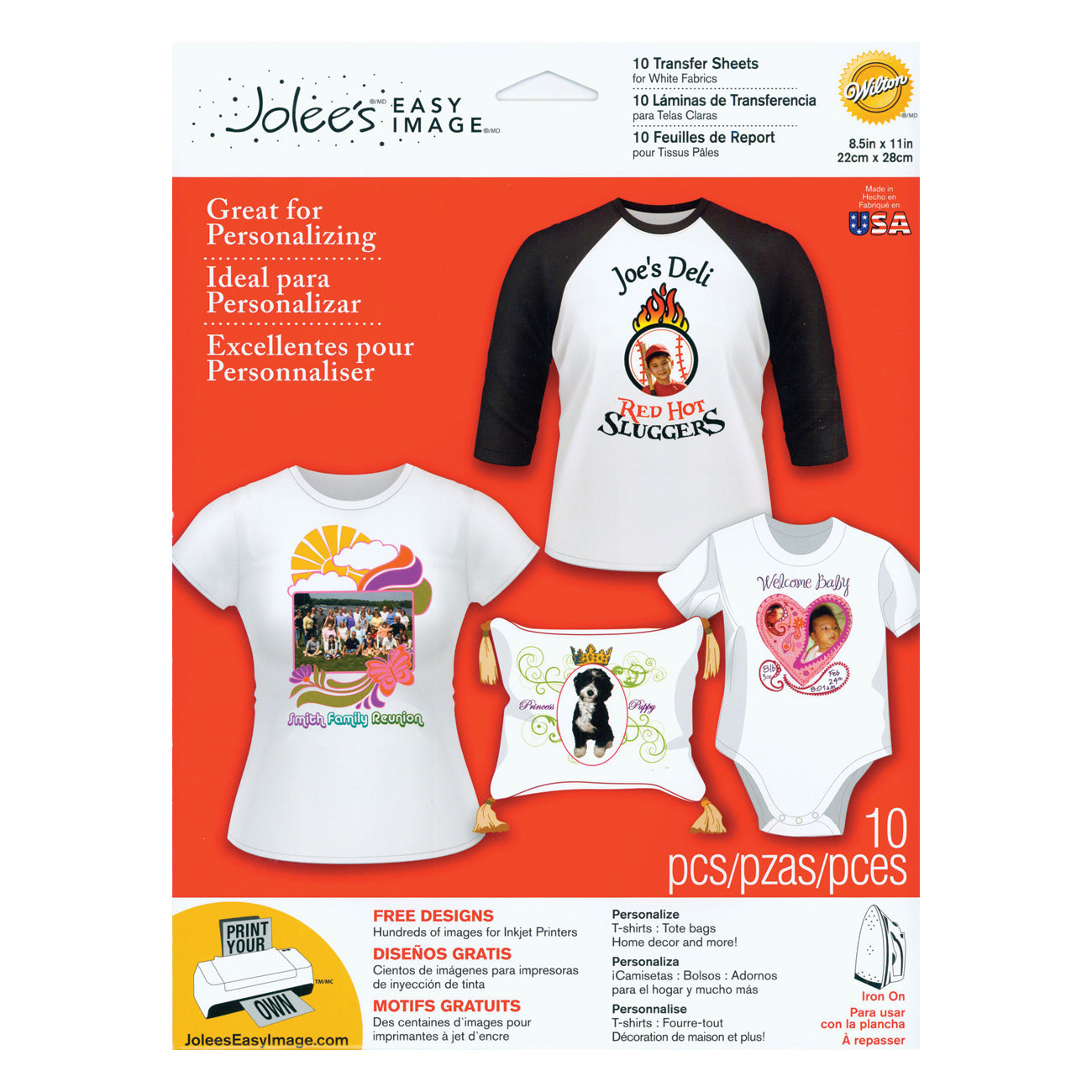 Jolee's Easy Image Printable Transfer Sheets for Light Fabrics