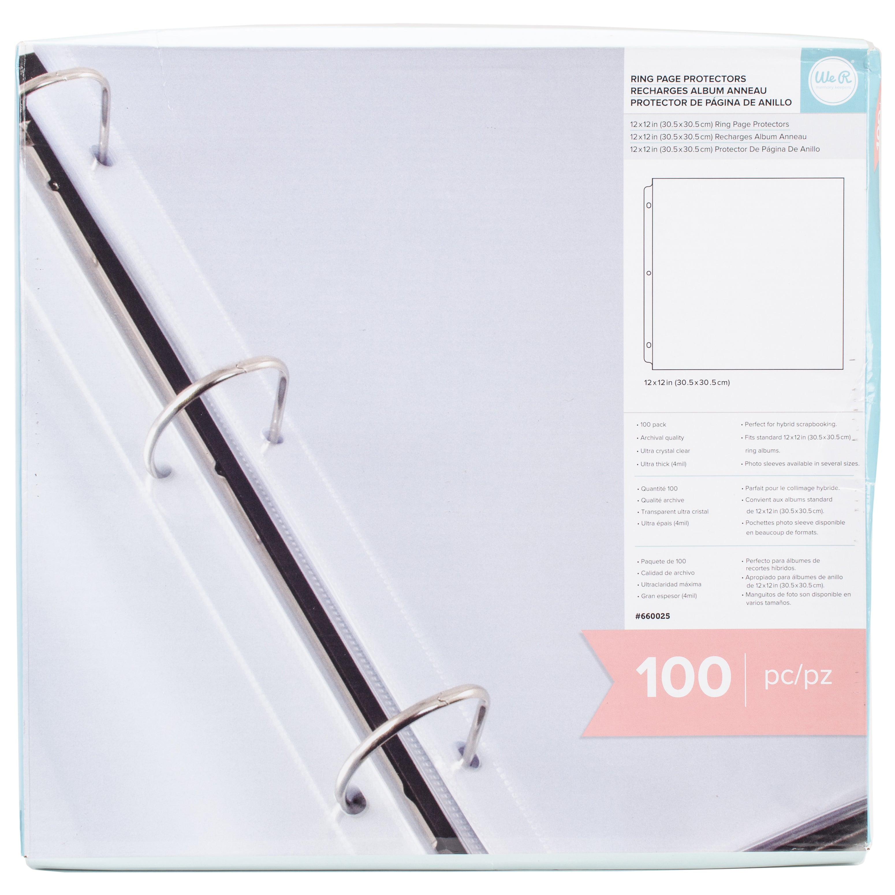 We R 12x12" Ring Photo Album Page Protector Sleeves - Assorted Layouts Available