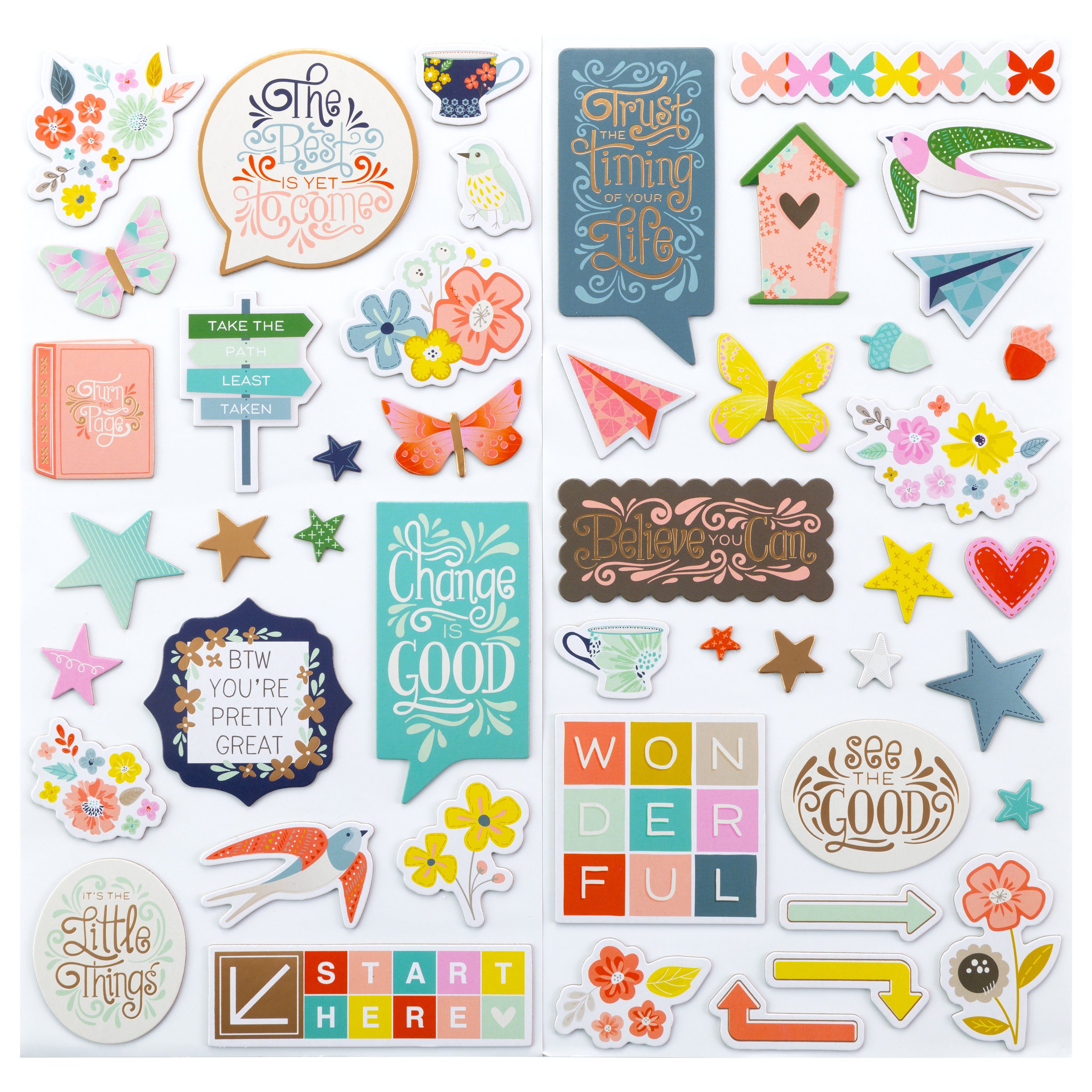 Paige Evans Turn The Page Thickers - Icons, 47 stickers