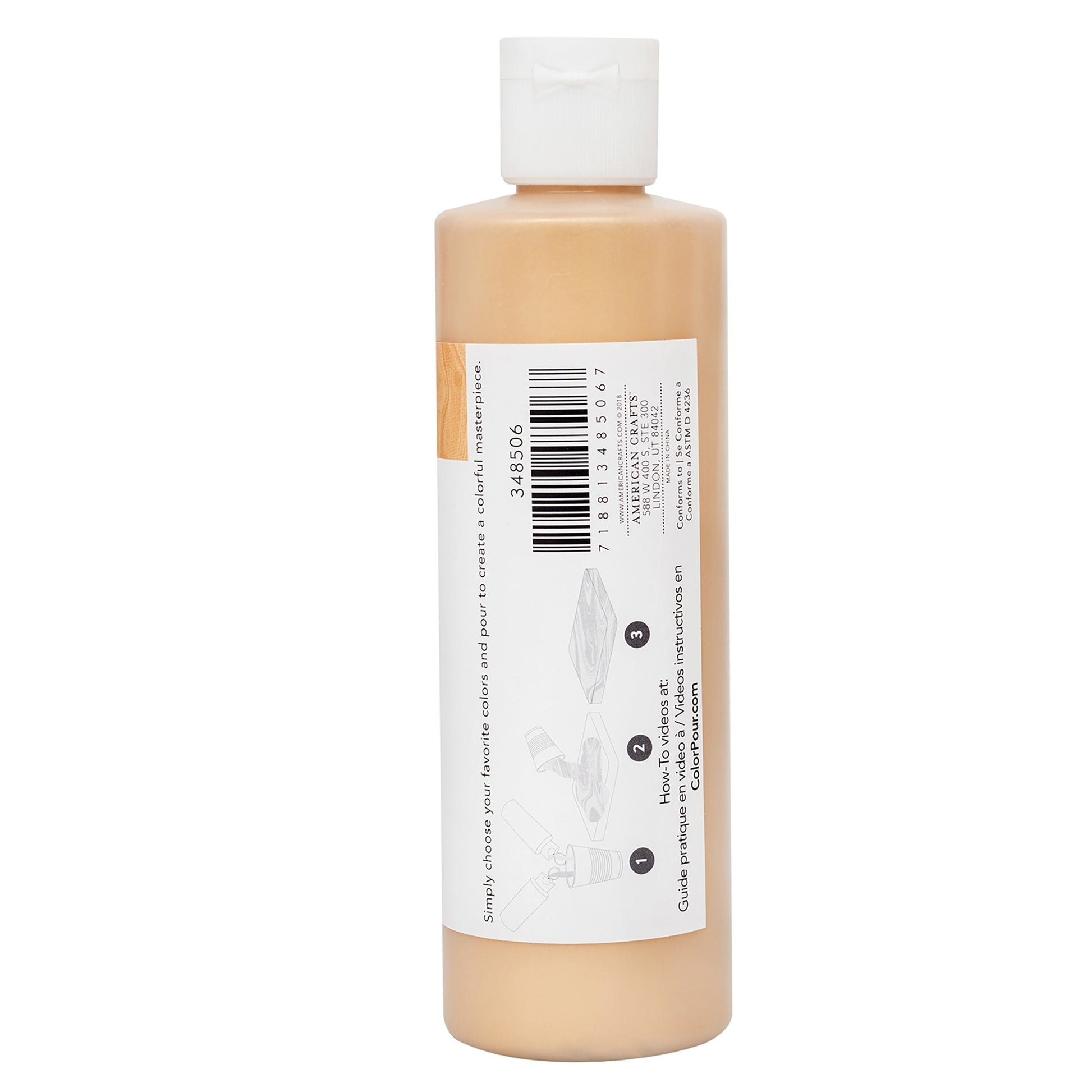 American Crafts Color Pour Pre-Mixed Metallic Paint 8oz - Gold