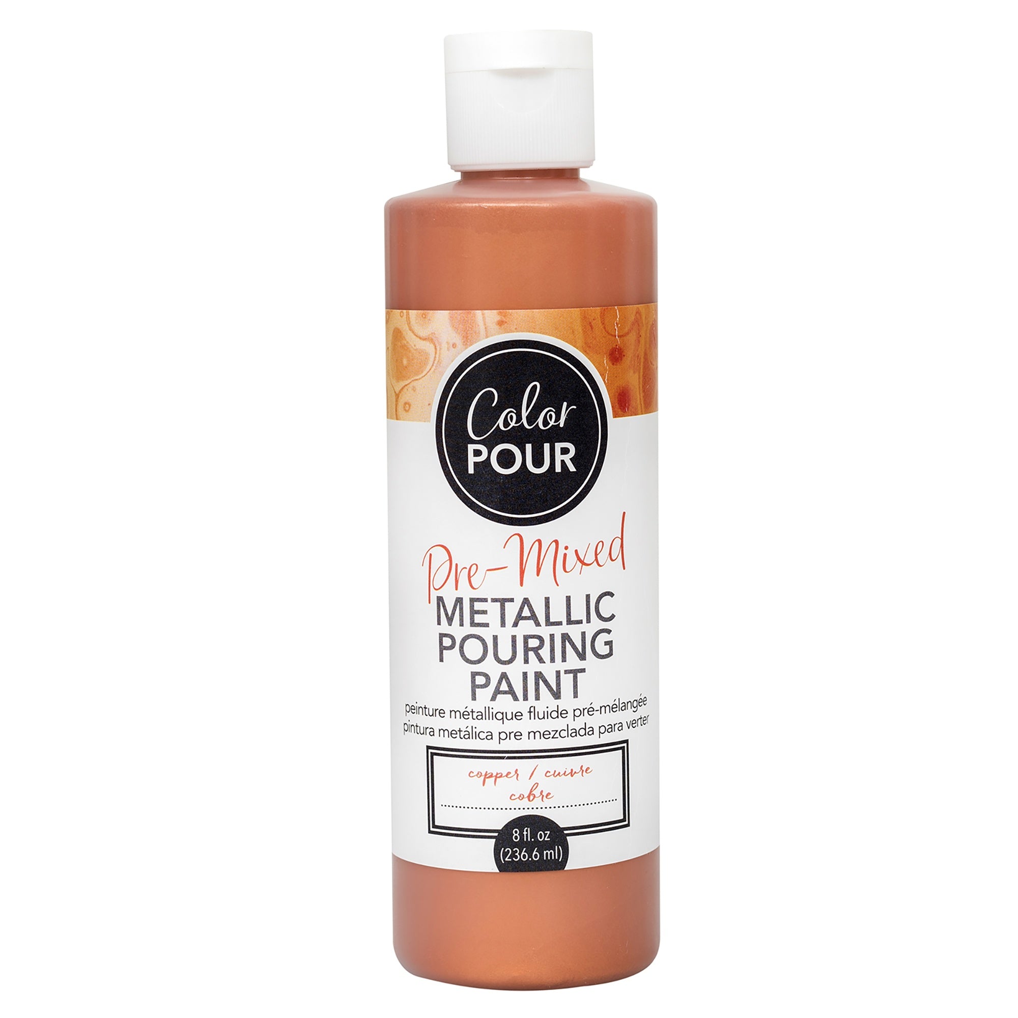 American Crafts Color Pour Pre-Mixed Metallic Paint 8oz - Copper