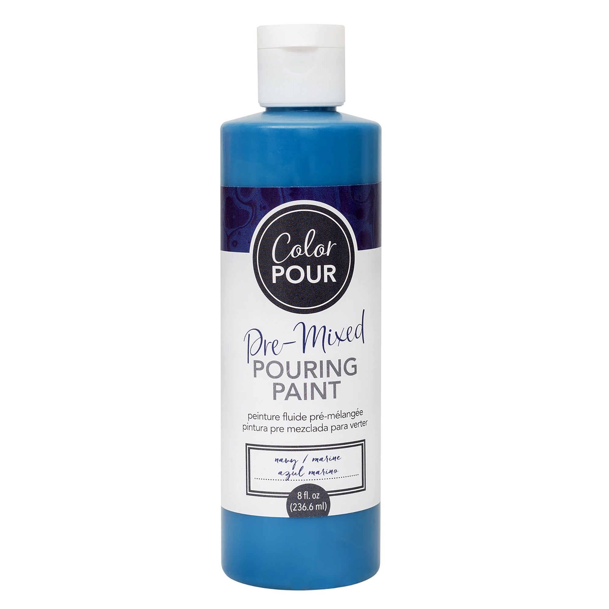 American Crafts Color Pour Pre-Mixed Paint 8oz - Navy